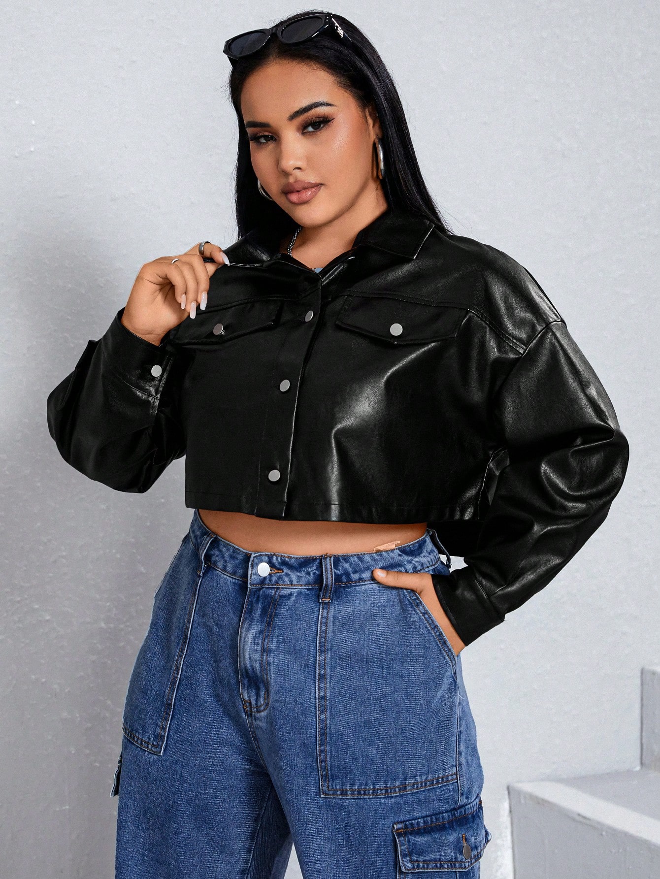 In Black Plus Size Jackets