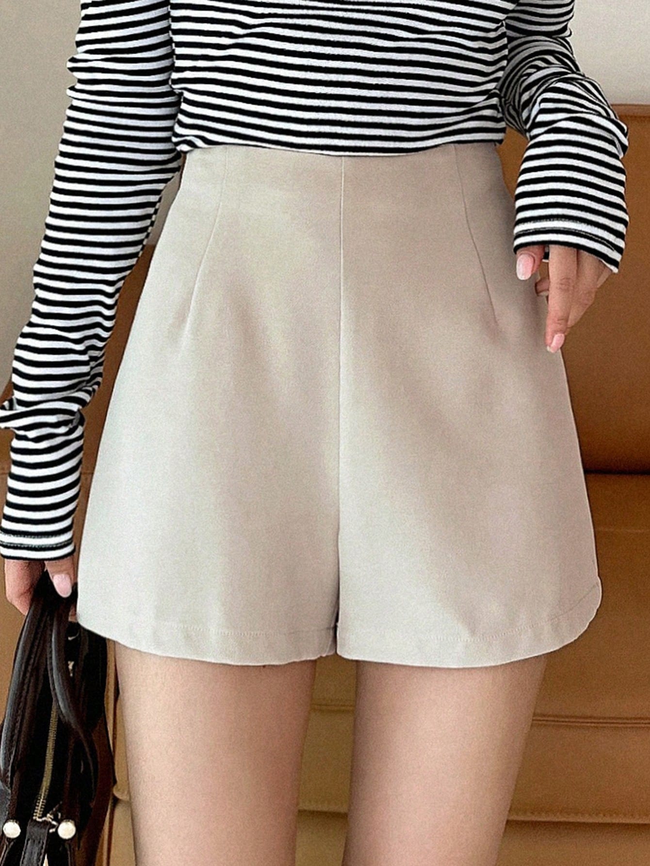 In Beige Women Shorts