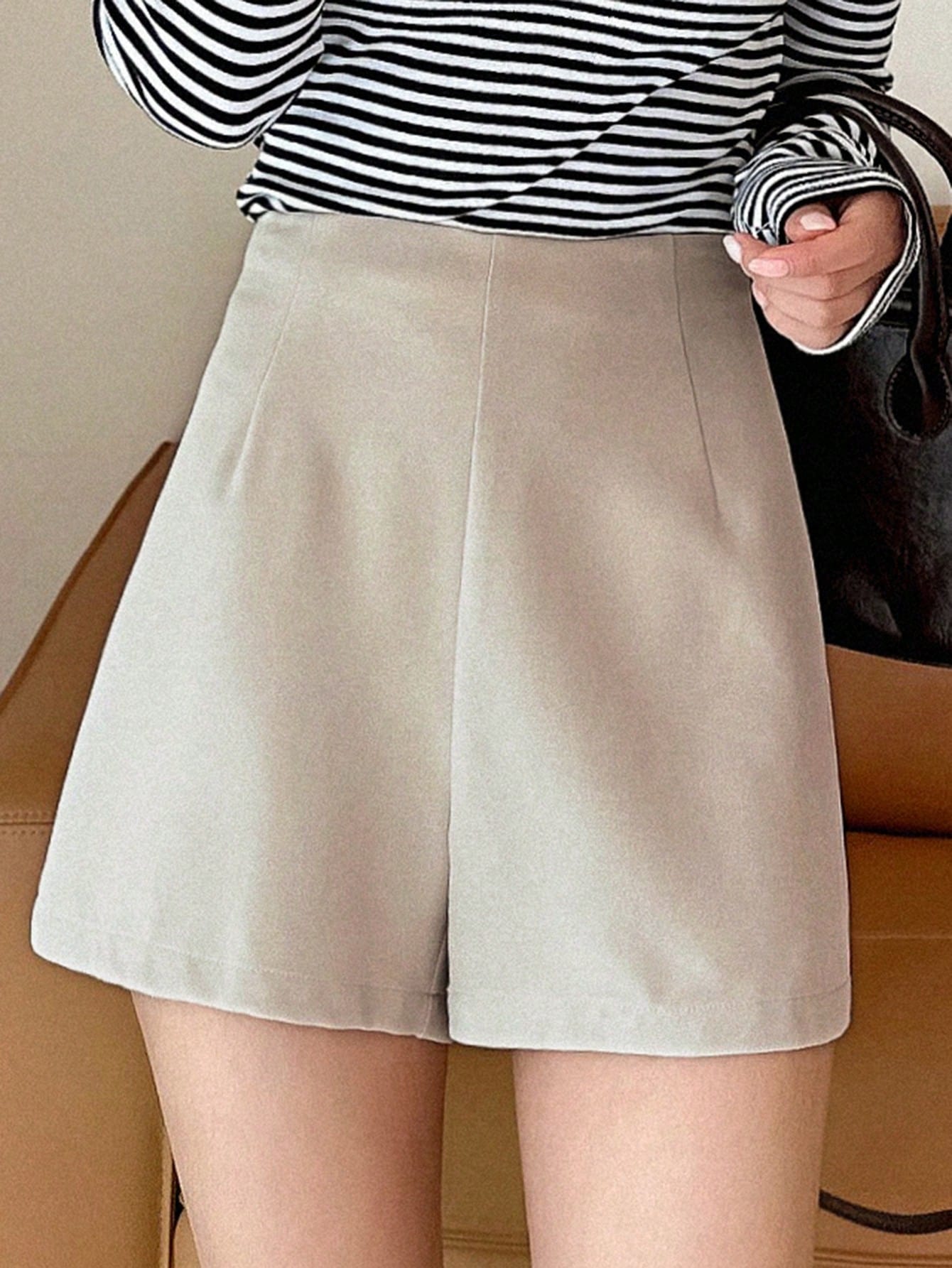 In Beige Women Shorts