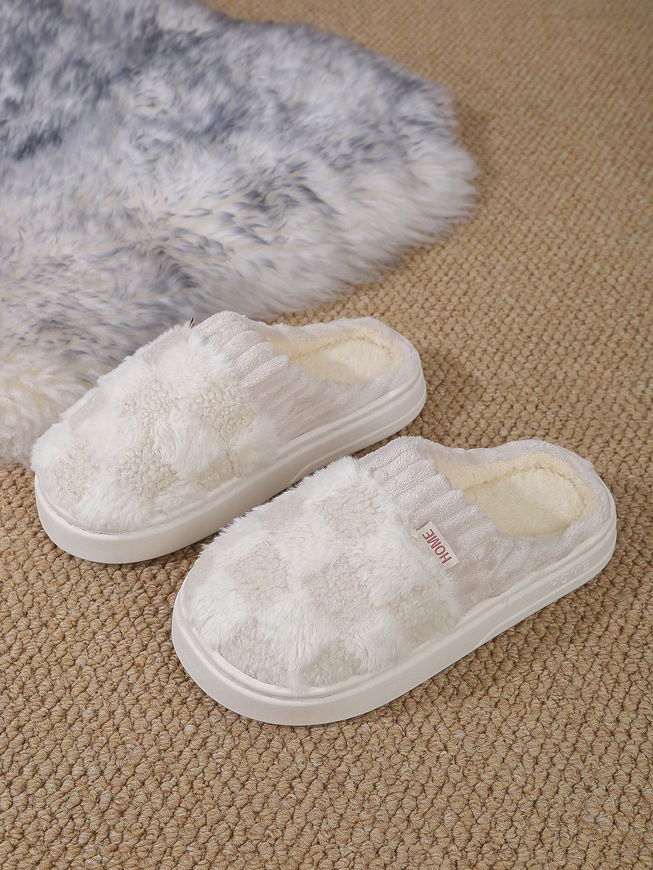 In Beige Women Home Slippers