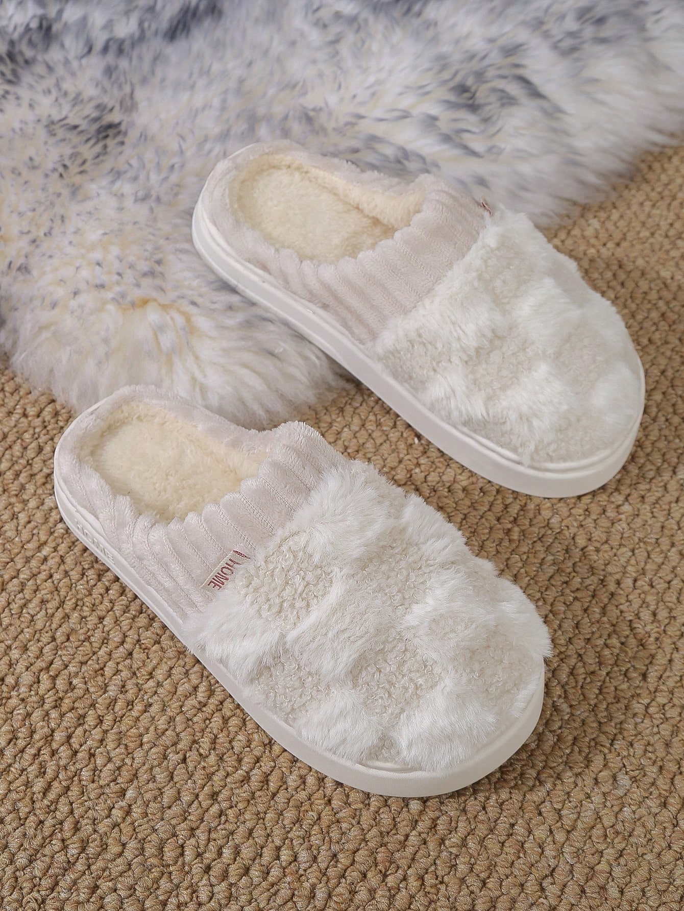 In Beige Women Home Slippers