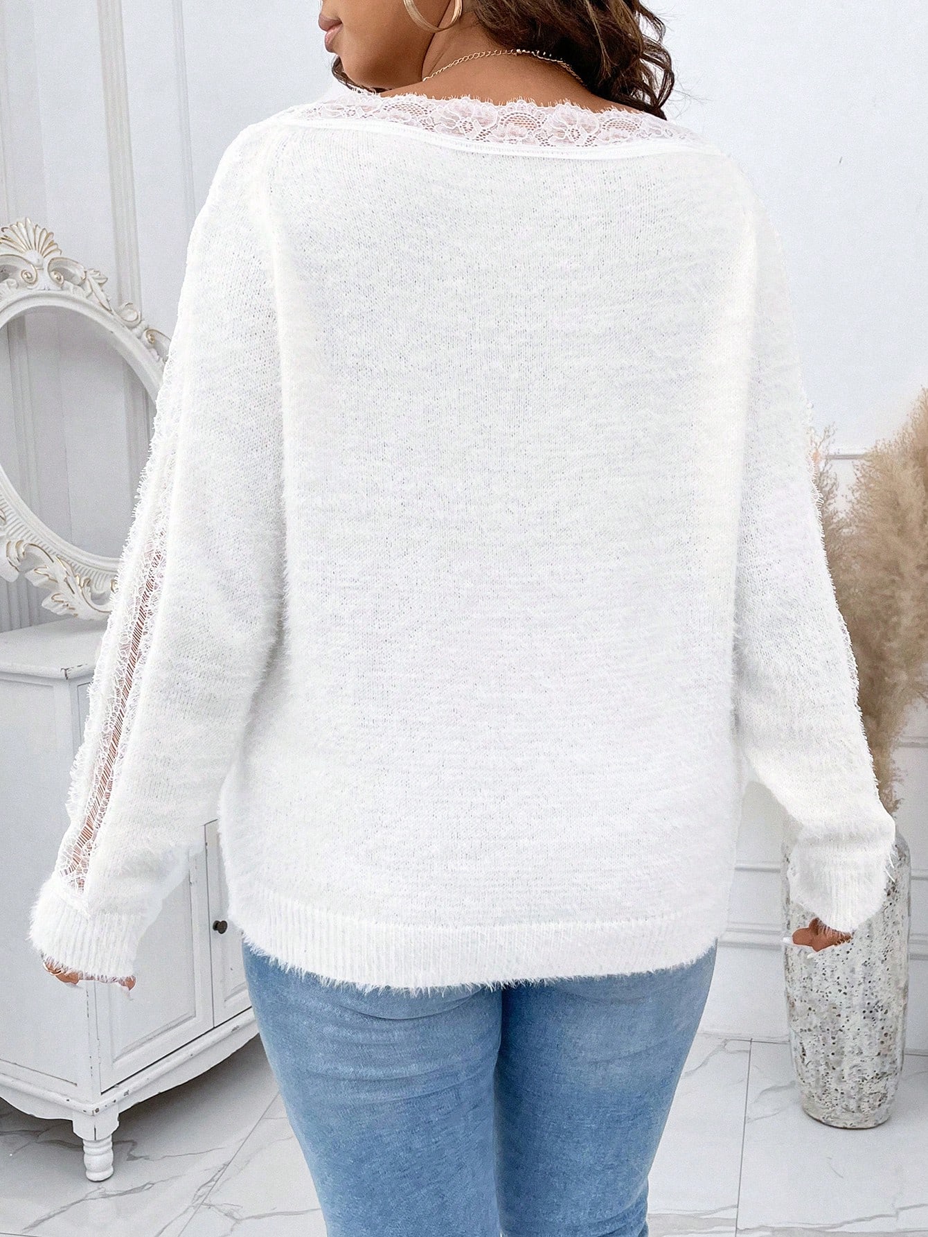 In White Plus Size Sweaters