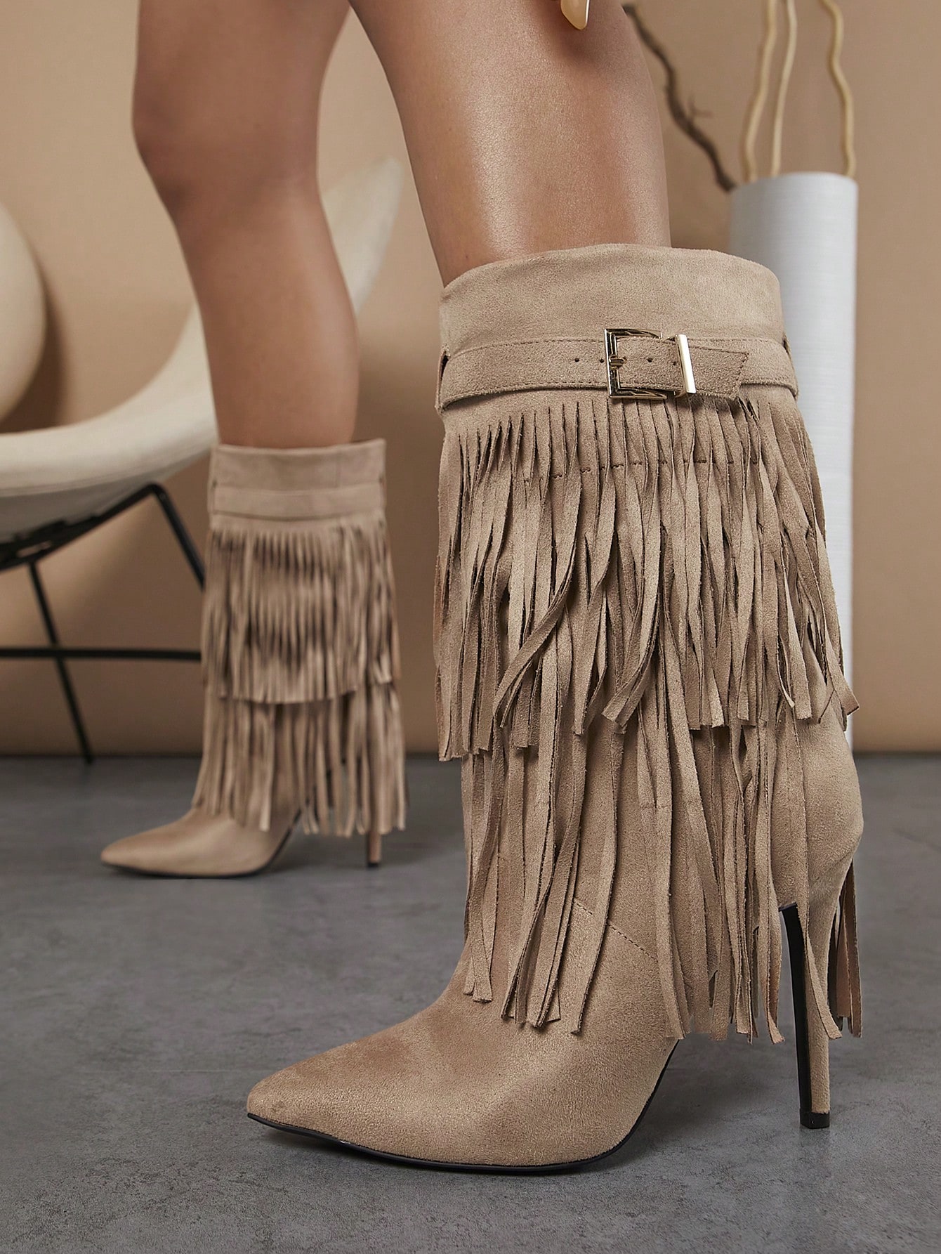 In Camel Women Fashion Boots