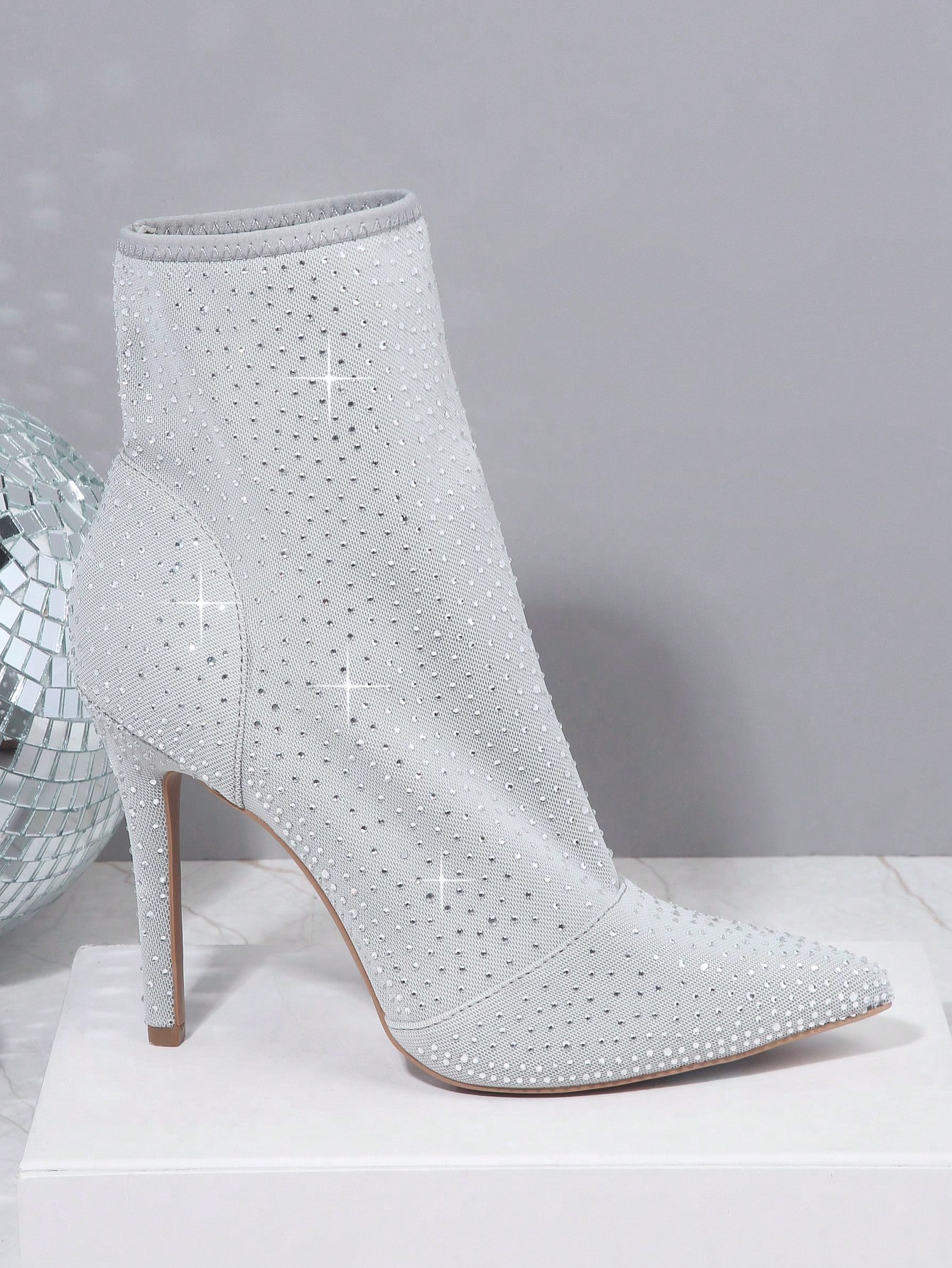 In Silver Women Fashion Boots