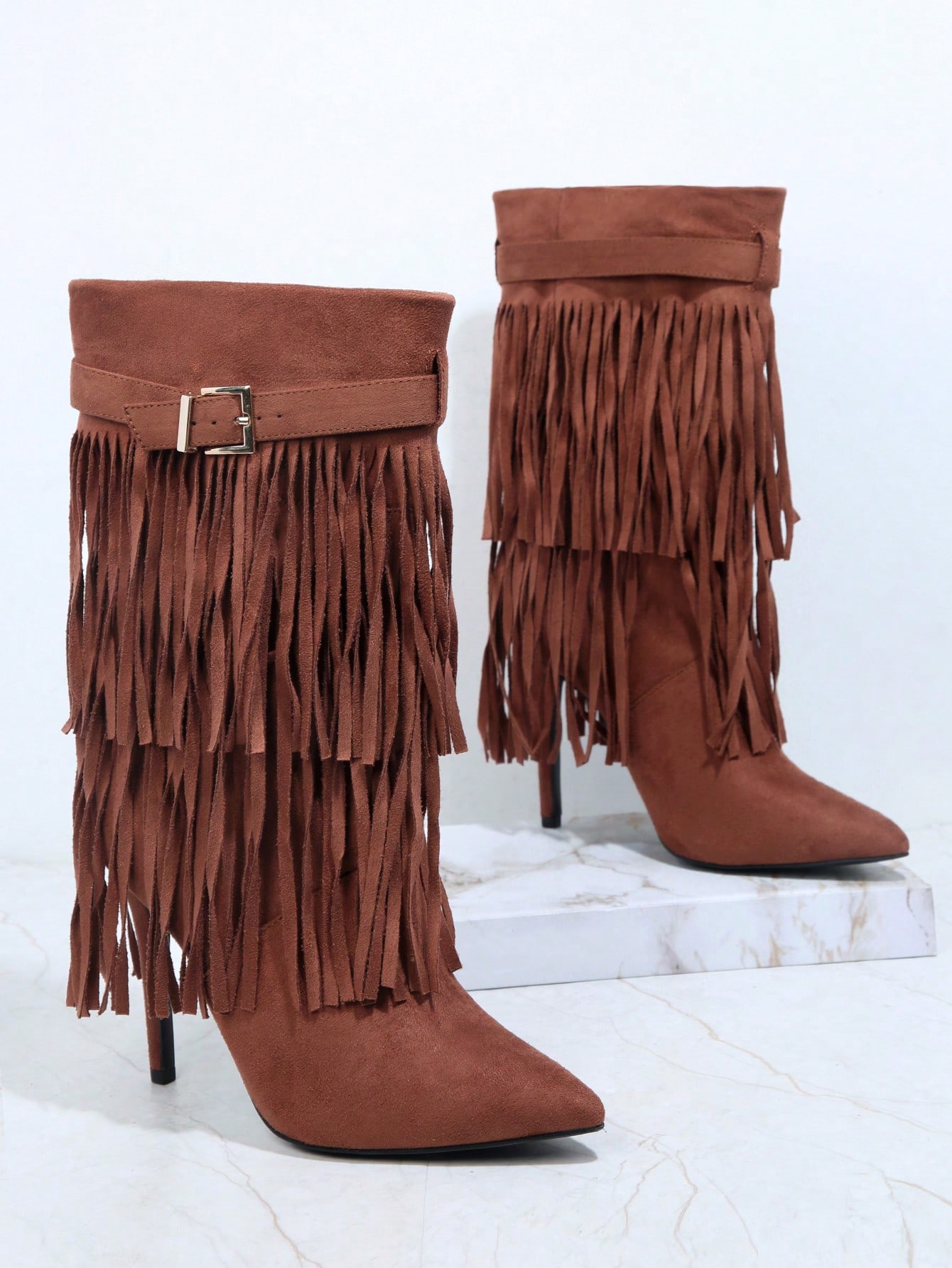 In Rust Brown Women Fashion Boots