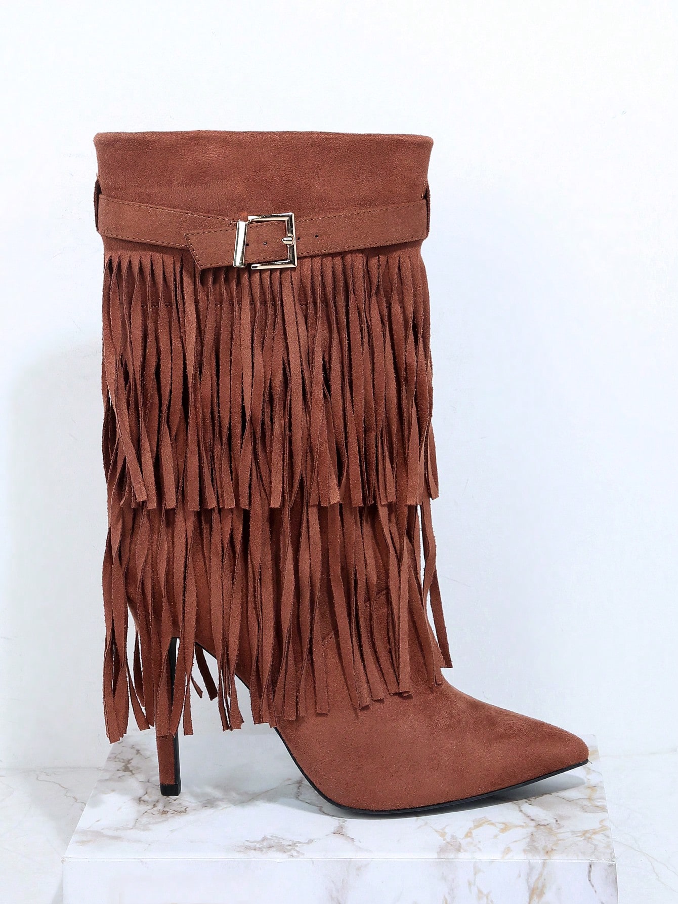 In Rust Brown Women Fashion Boots