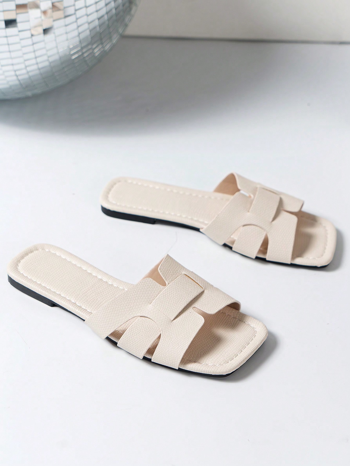 In Beige Women Flat Sandals