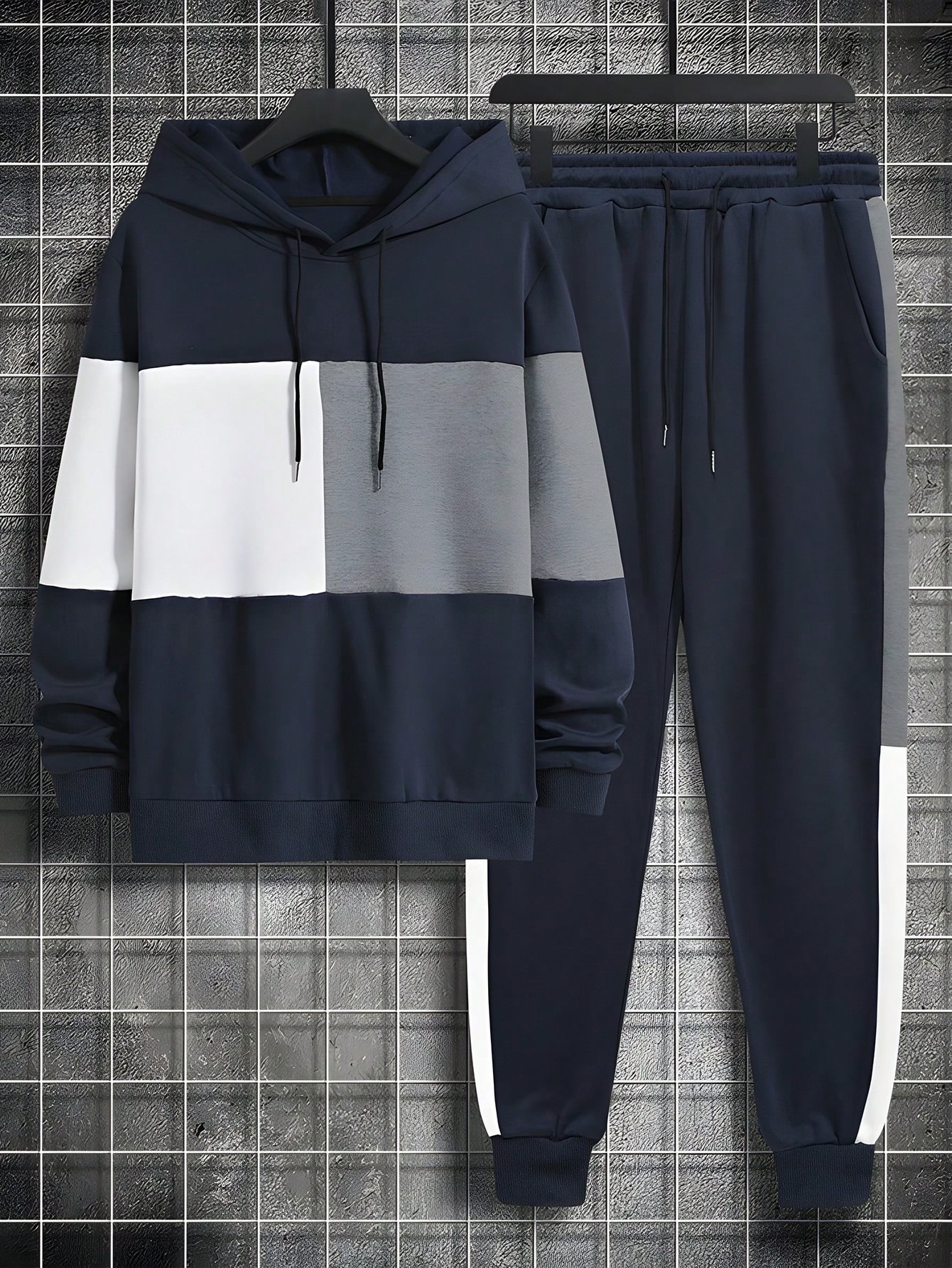 Men Plus Size Hoodie & Sweatshirt Co-ords