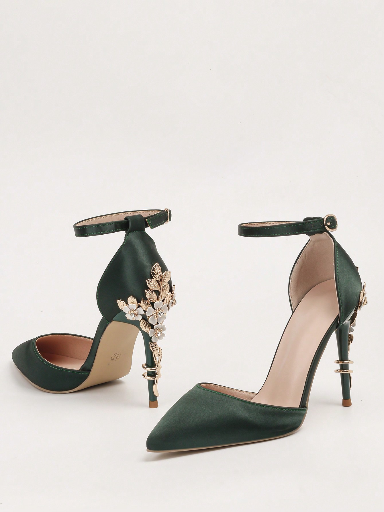 In Dark Green Women Shoes