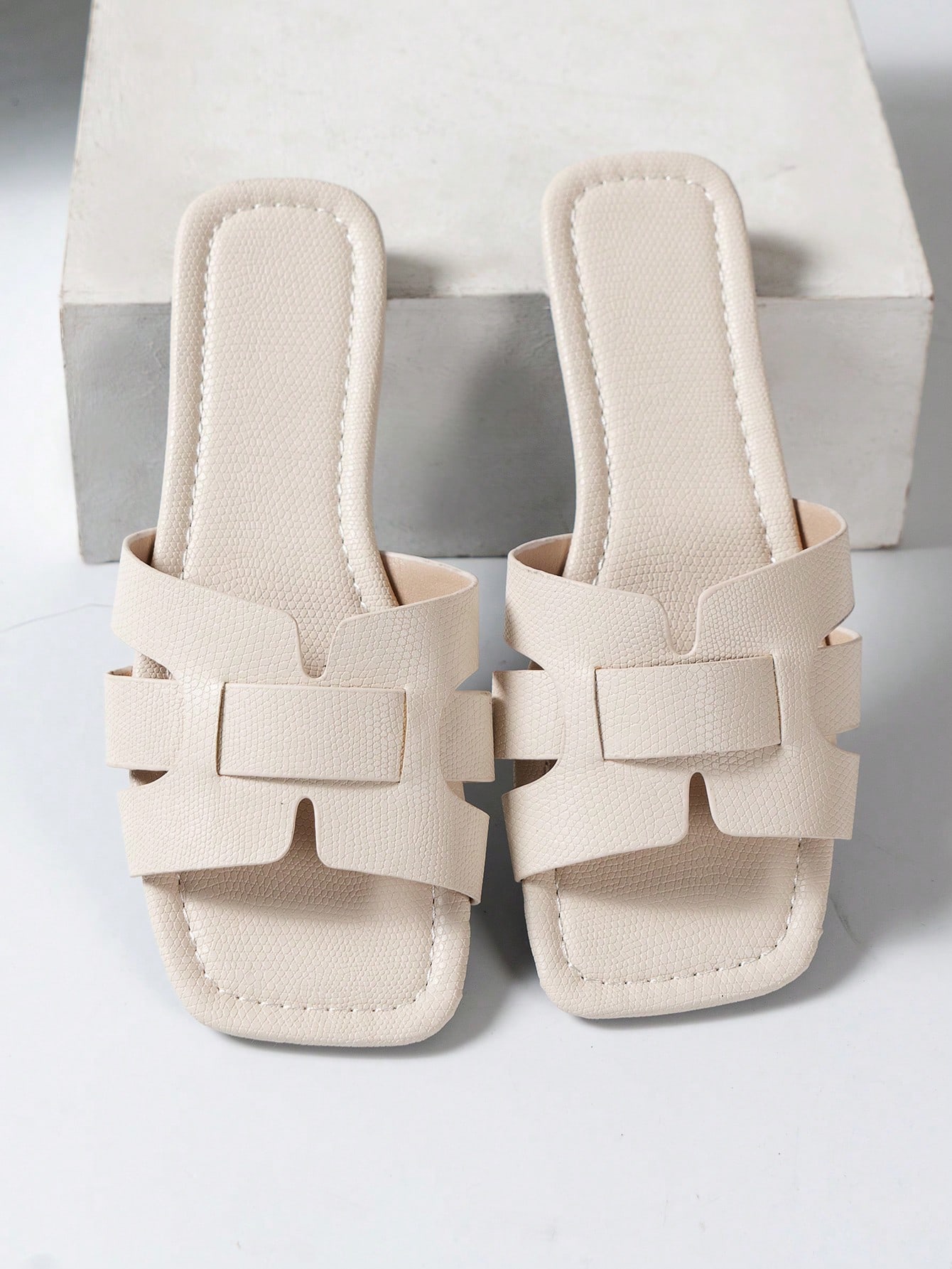 In Beige Women Flat Sandals