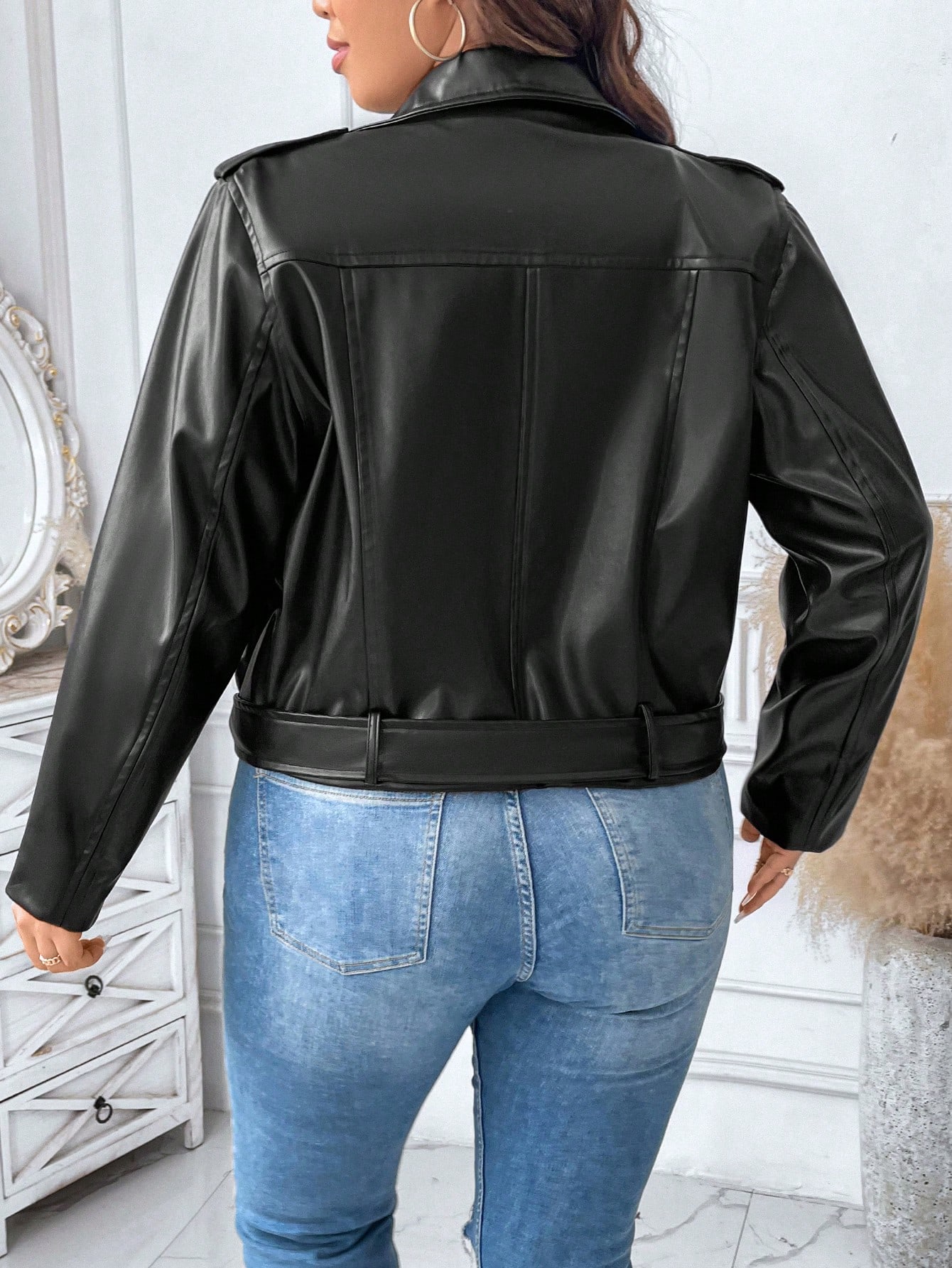 In Black Plus Size Jackets