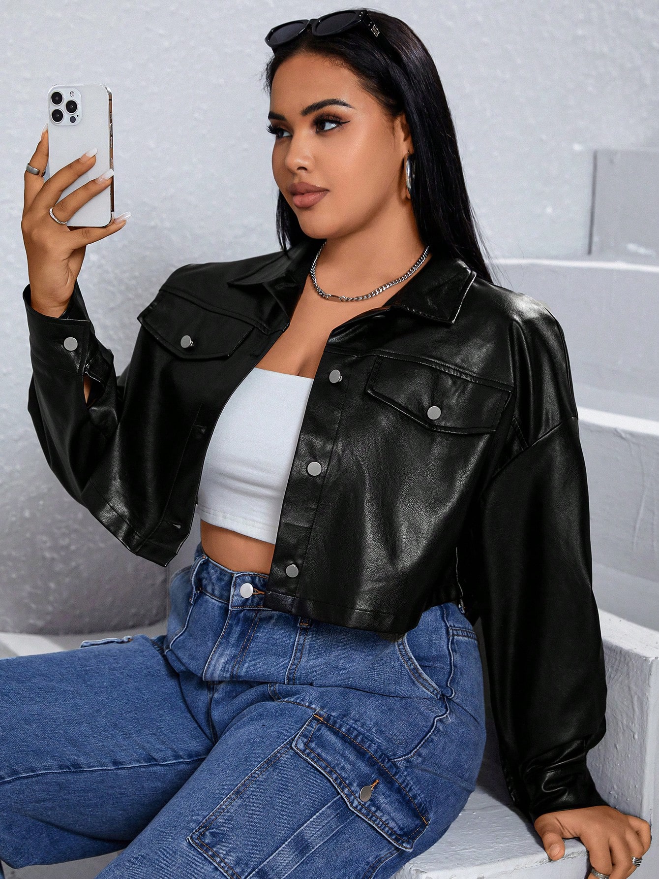 In Black Plus Size Jackets