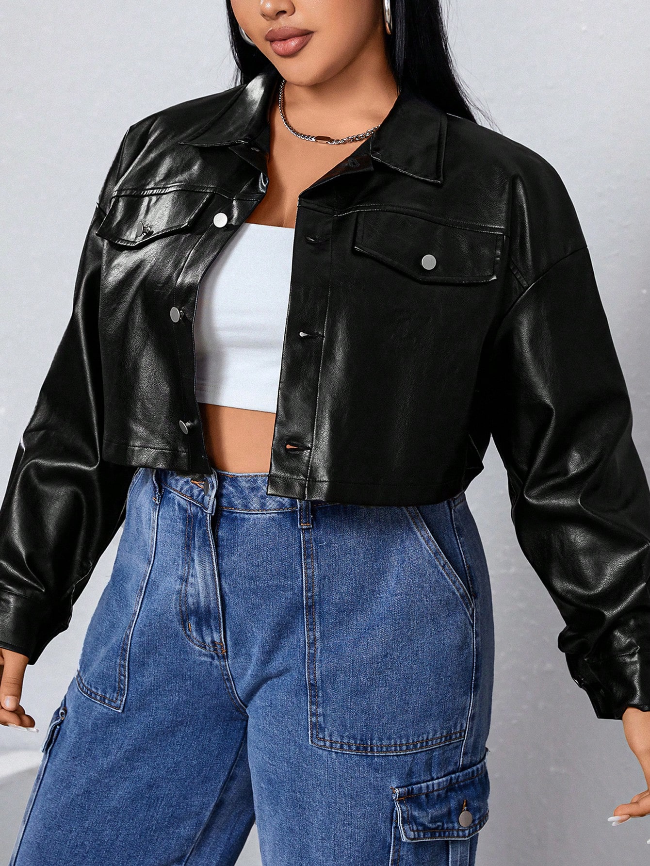 In Black Plus Size Jackets