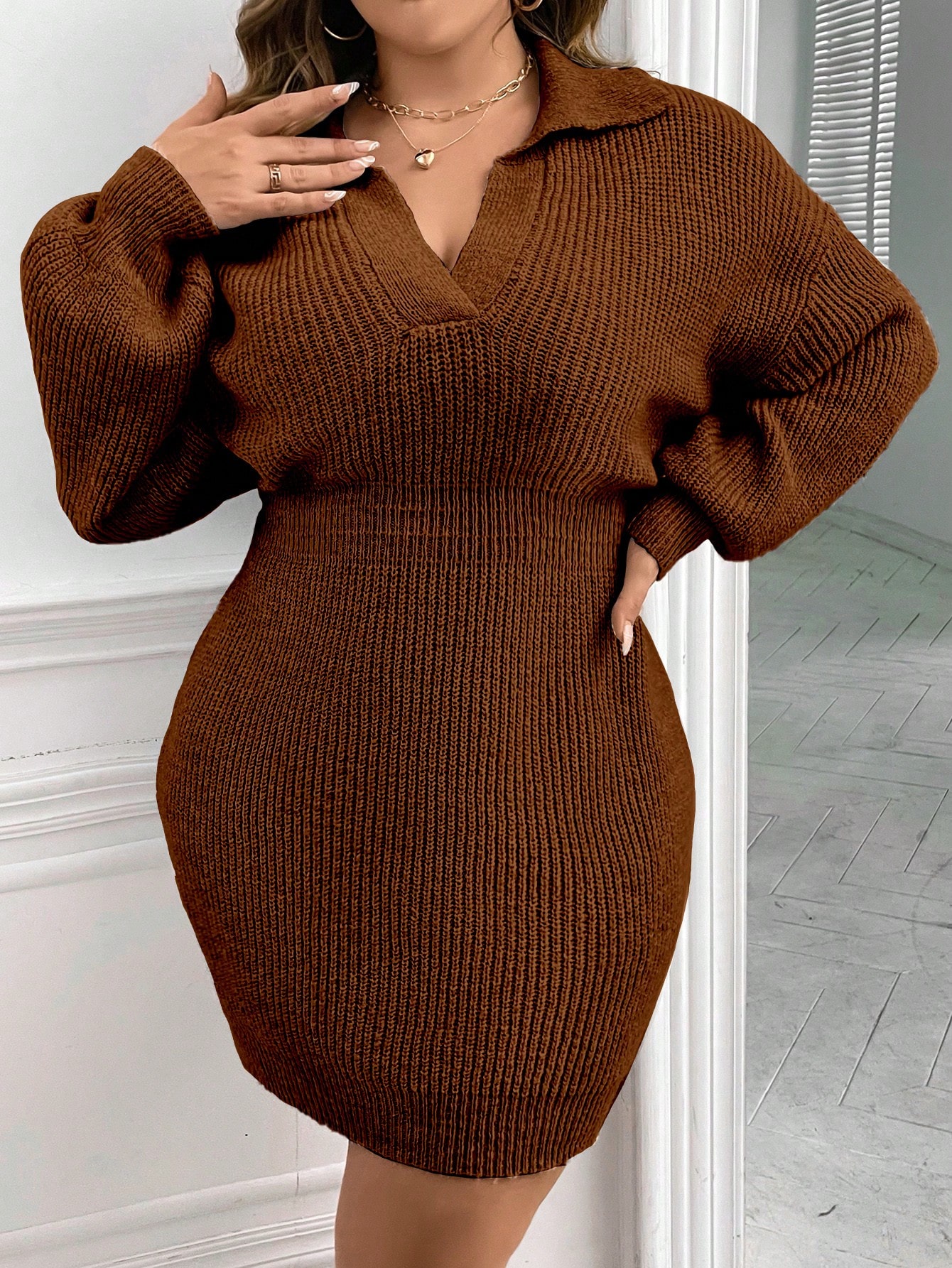 In Casual Plus Size Sweater Dresses