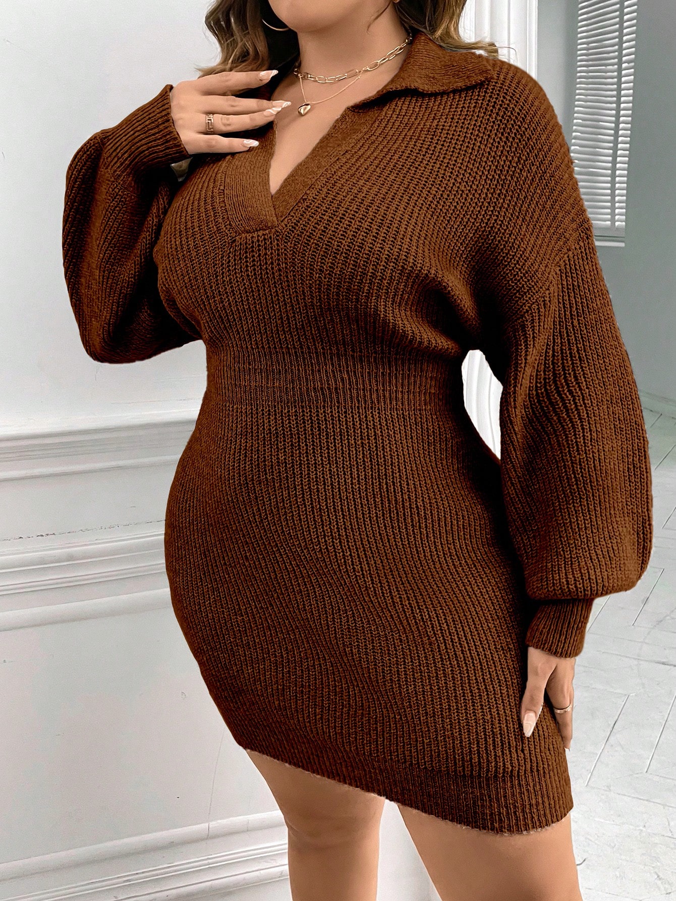 In Casual Plus Size Sweater Dresses