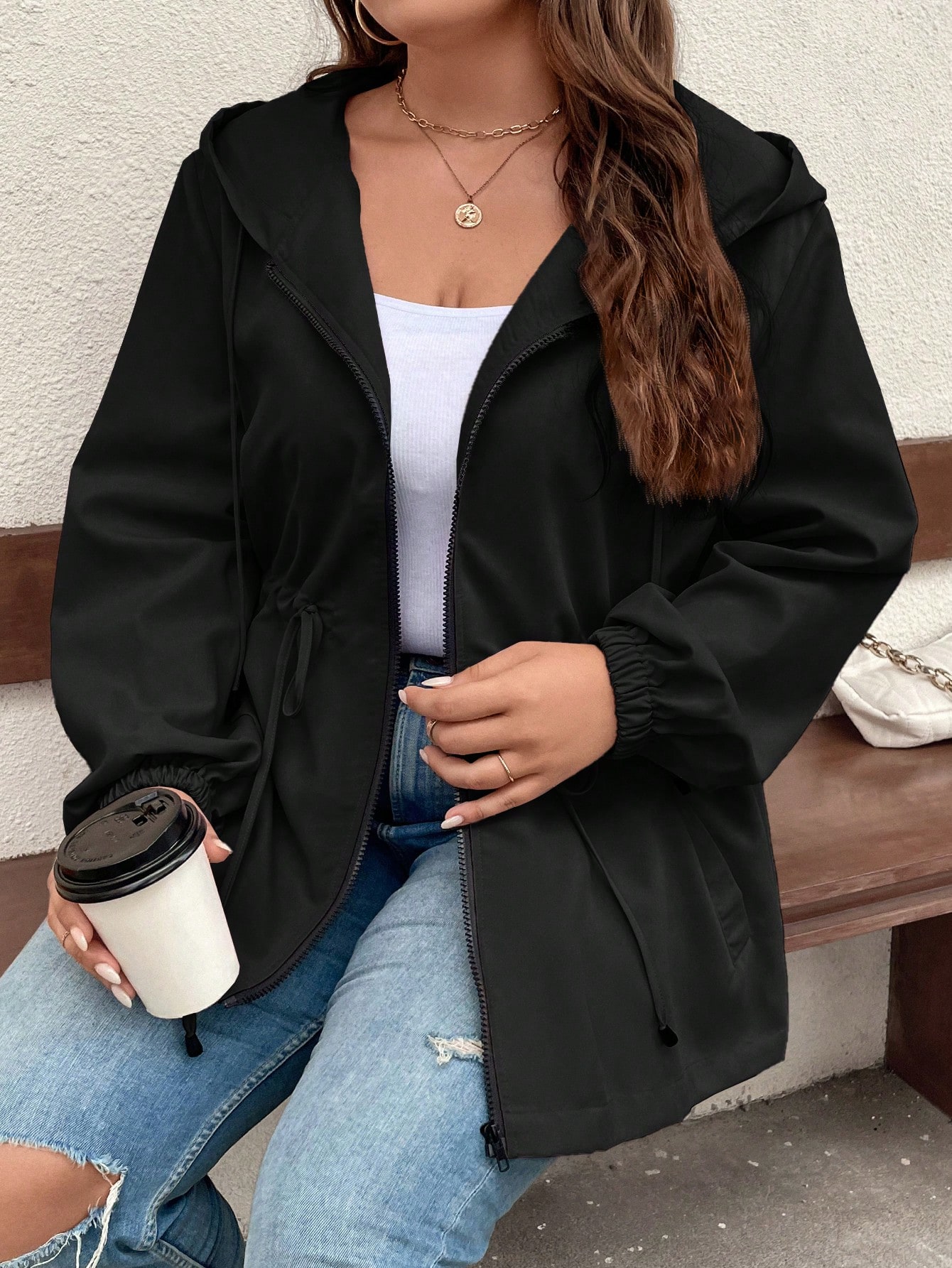 In Black Plus Size Jackets