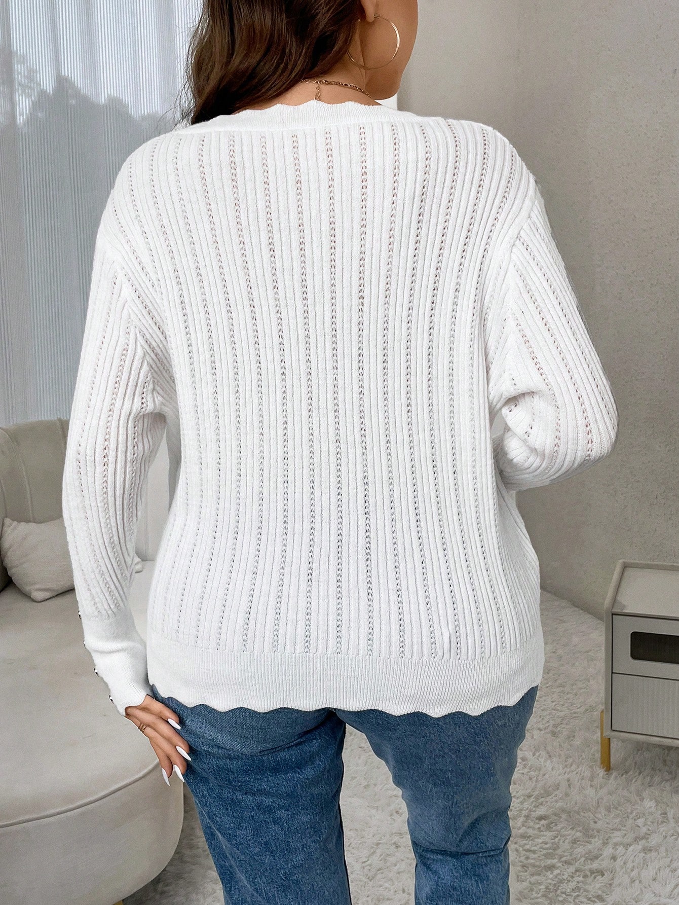 In White Plus Size Sweaters