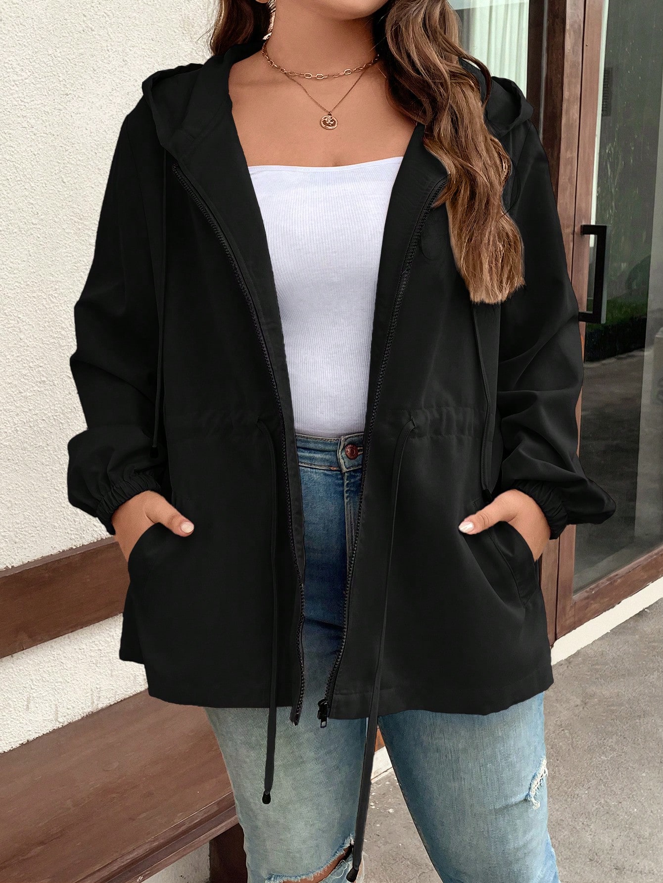 In Black Plus Size Jackets