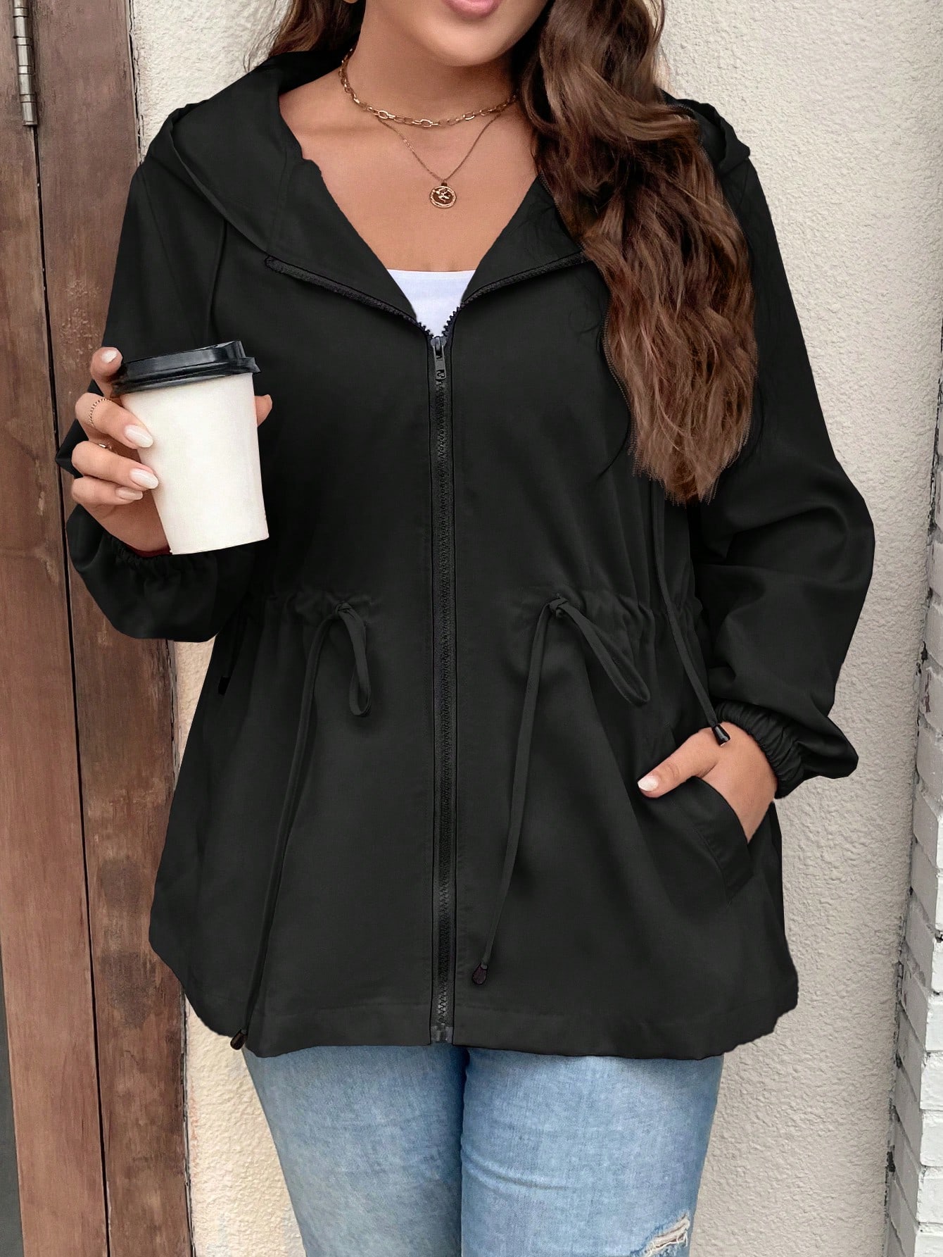 In Black Plus Size Jackets