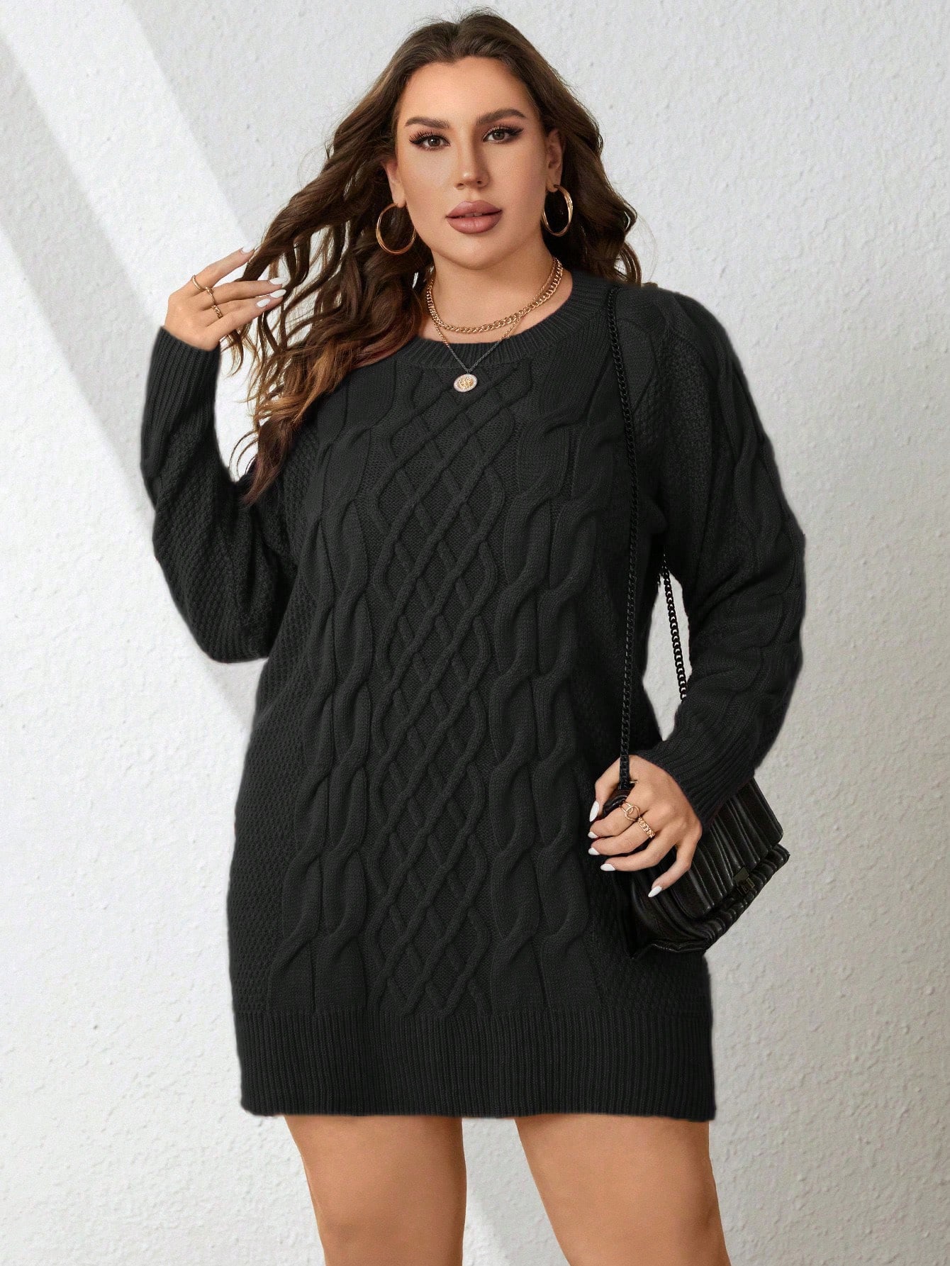 In Casual Plus Size Sweater Dresses