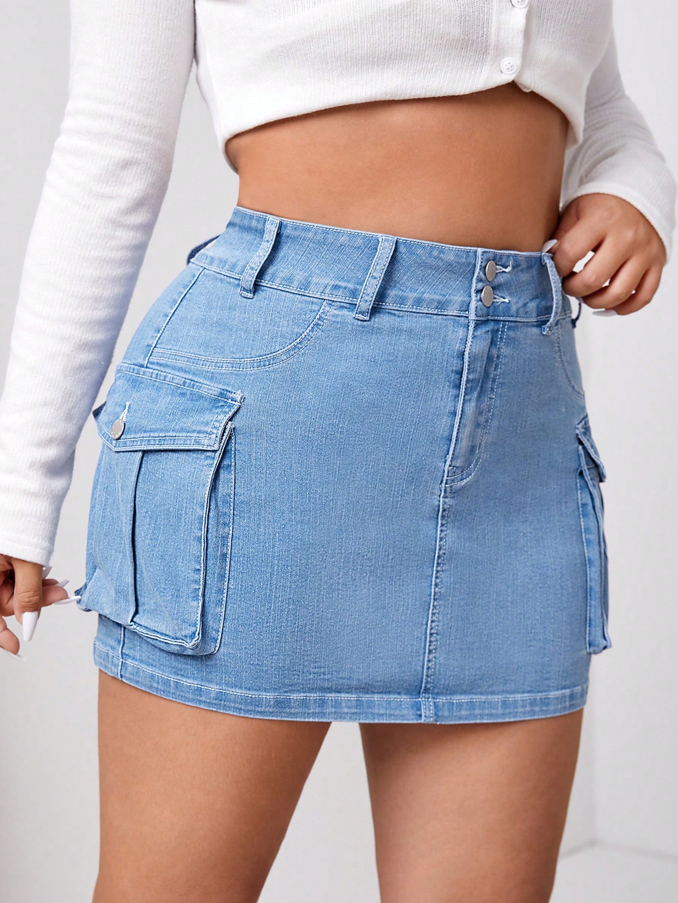 Plus Size Denim Skirts