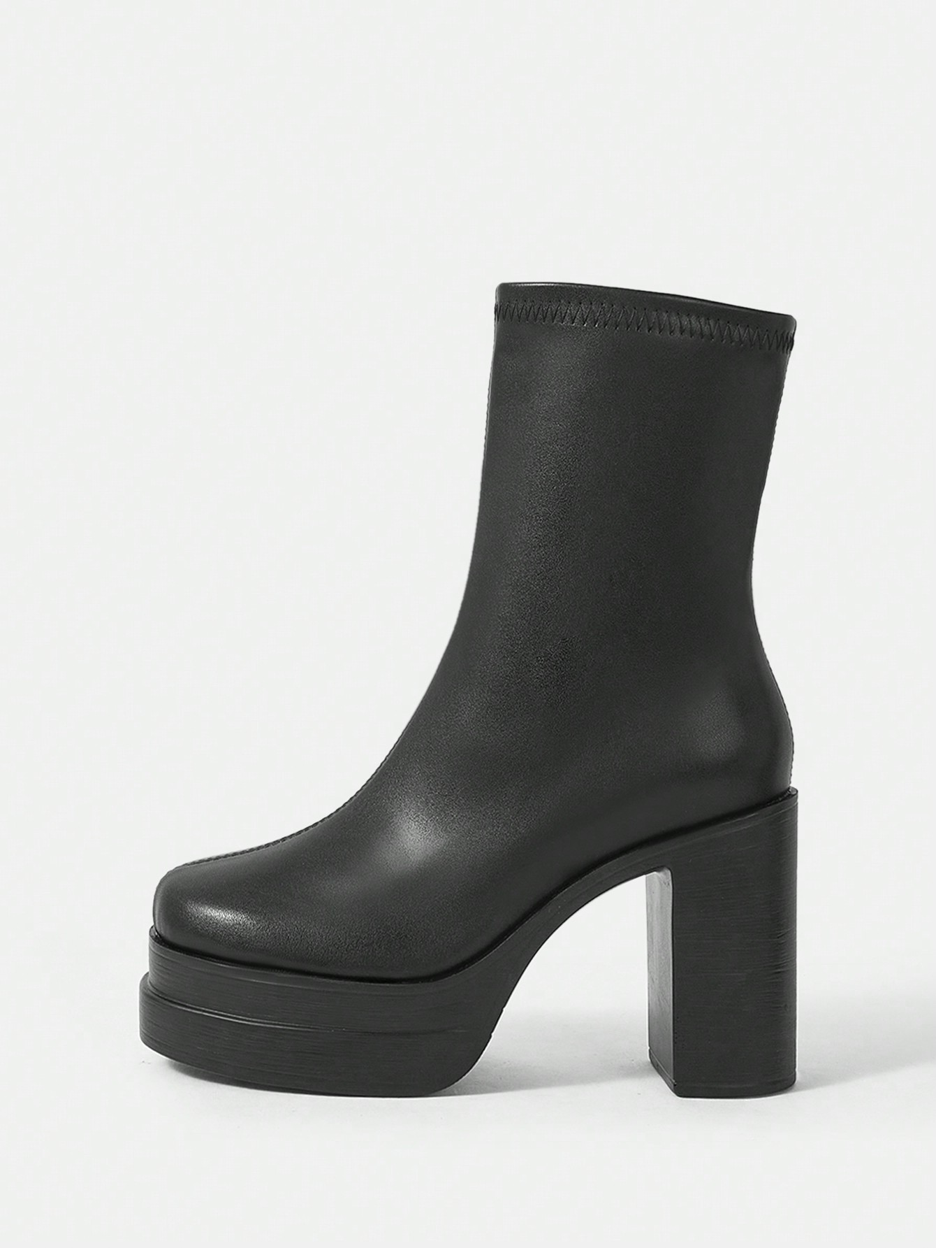 In Black Women Mid-Calf Boots