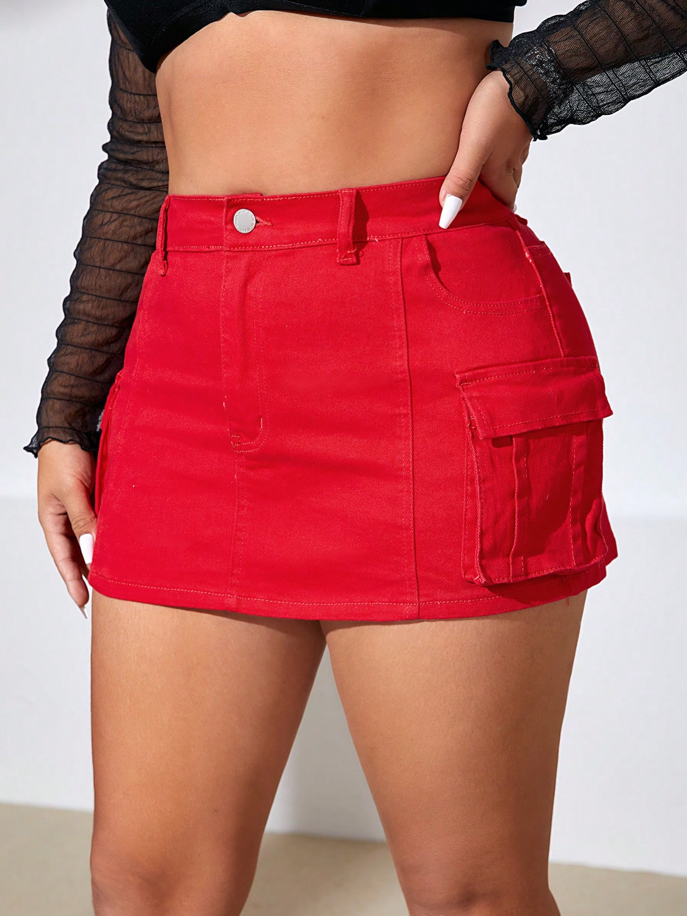 Plus Size Denim Skirts