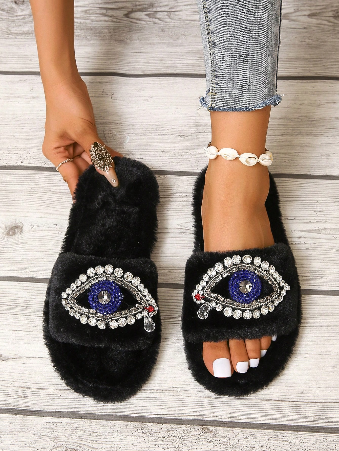 In Black Women Home Slippers