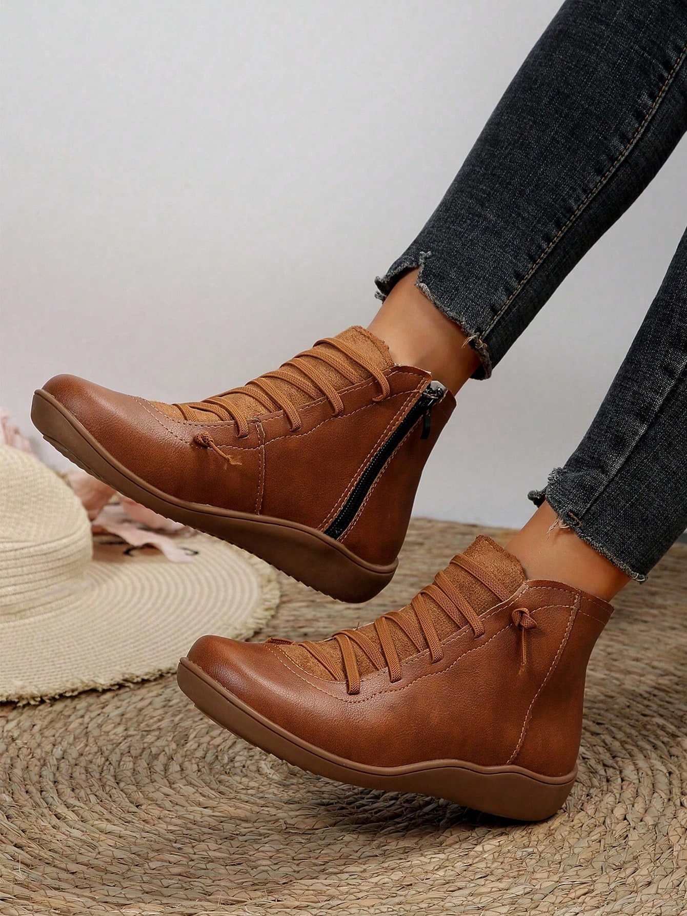 In Brown Women Fashion Boots