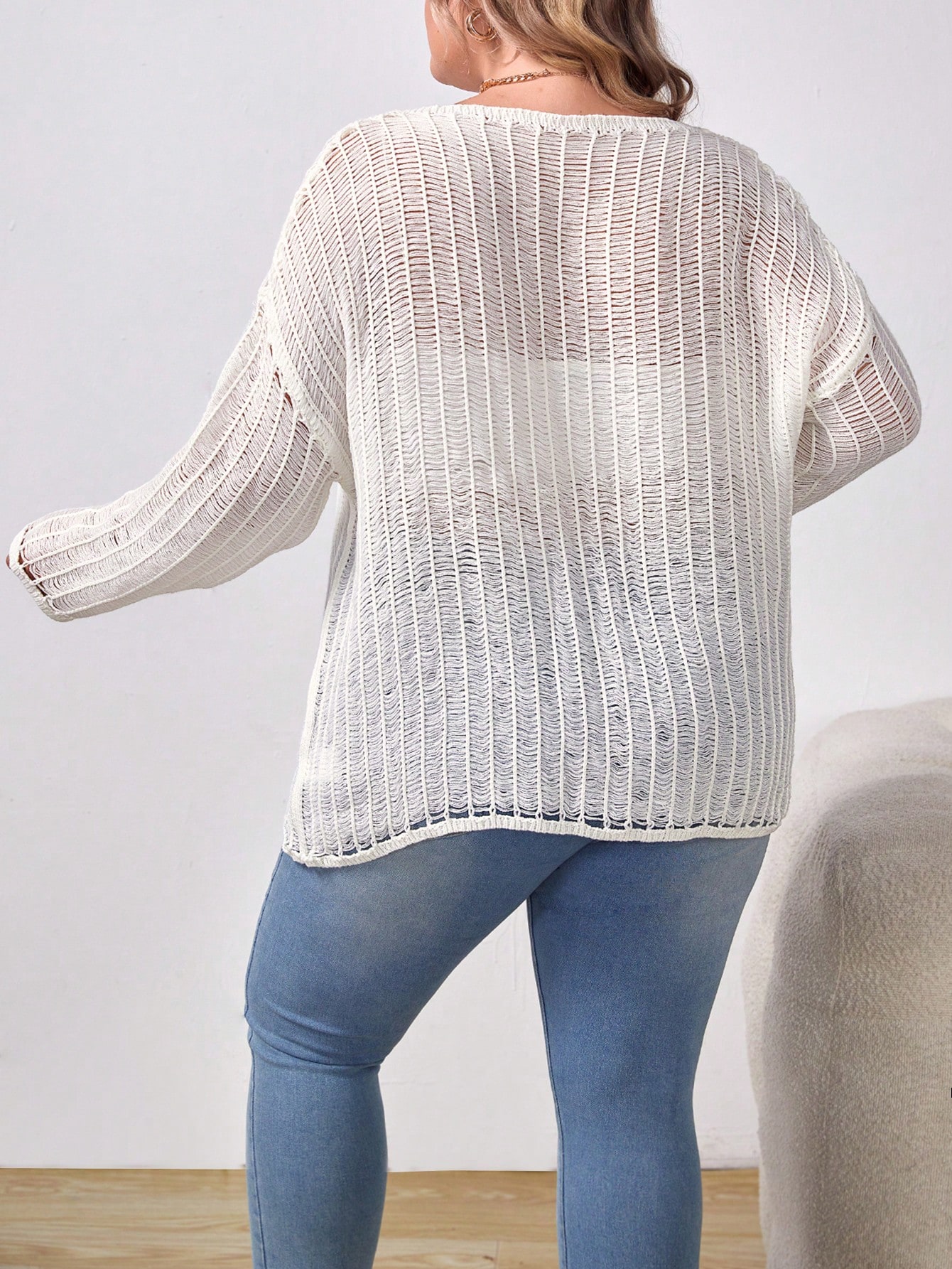 In White Plus Size Sweaters