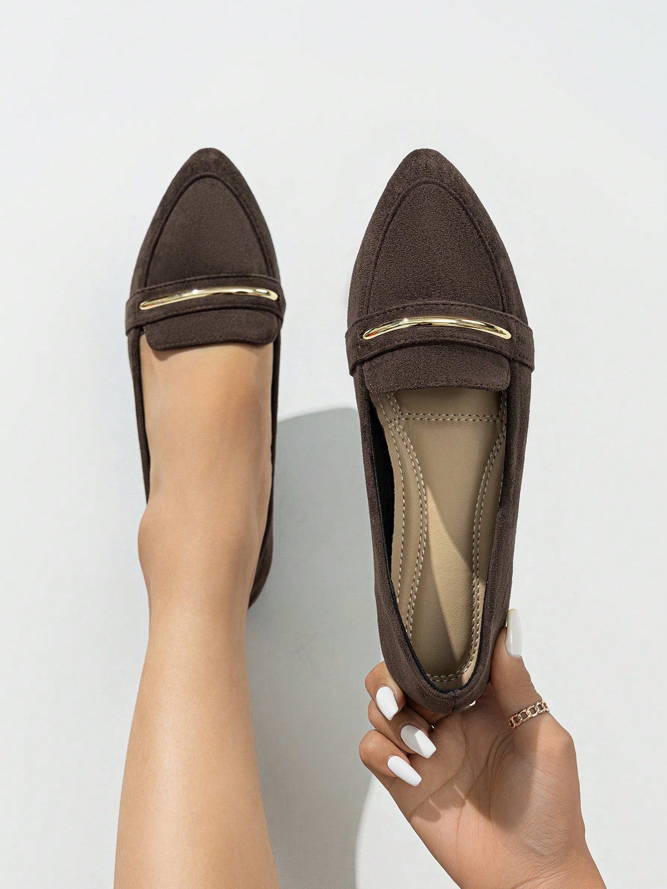 In Coffee Brown Women Flats