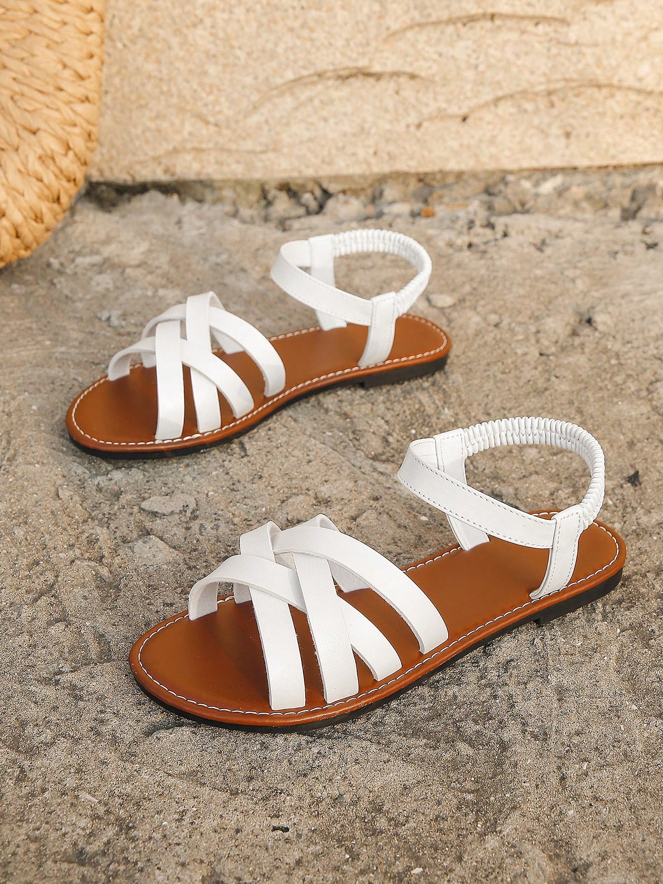 In White Women Flat Sandals