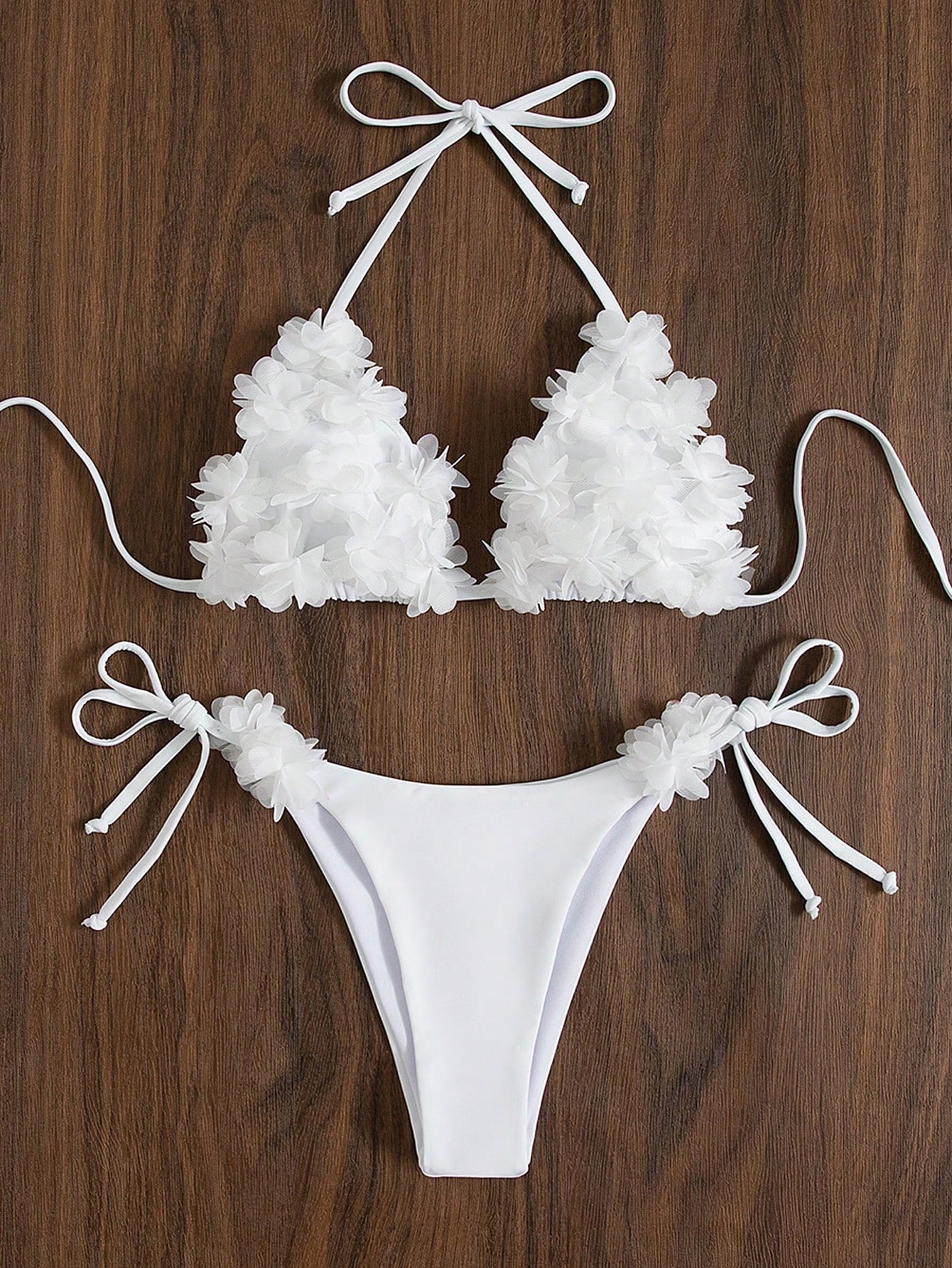 In White Women Bikini Sets