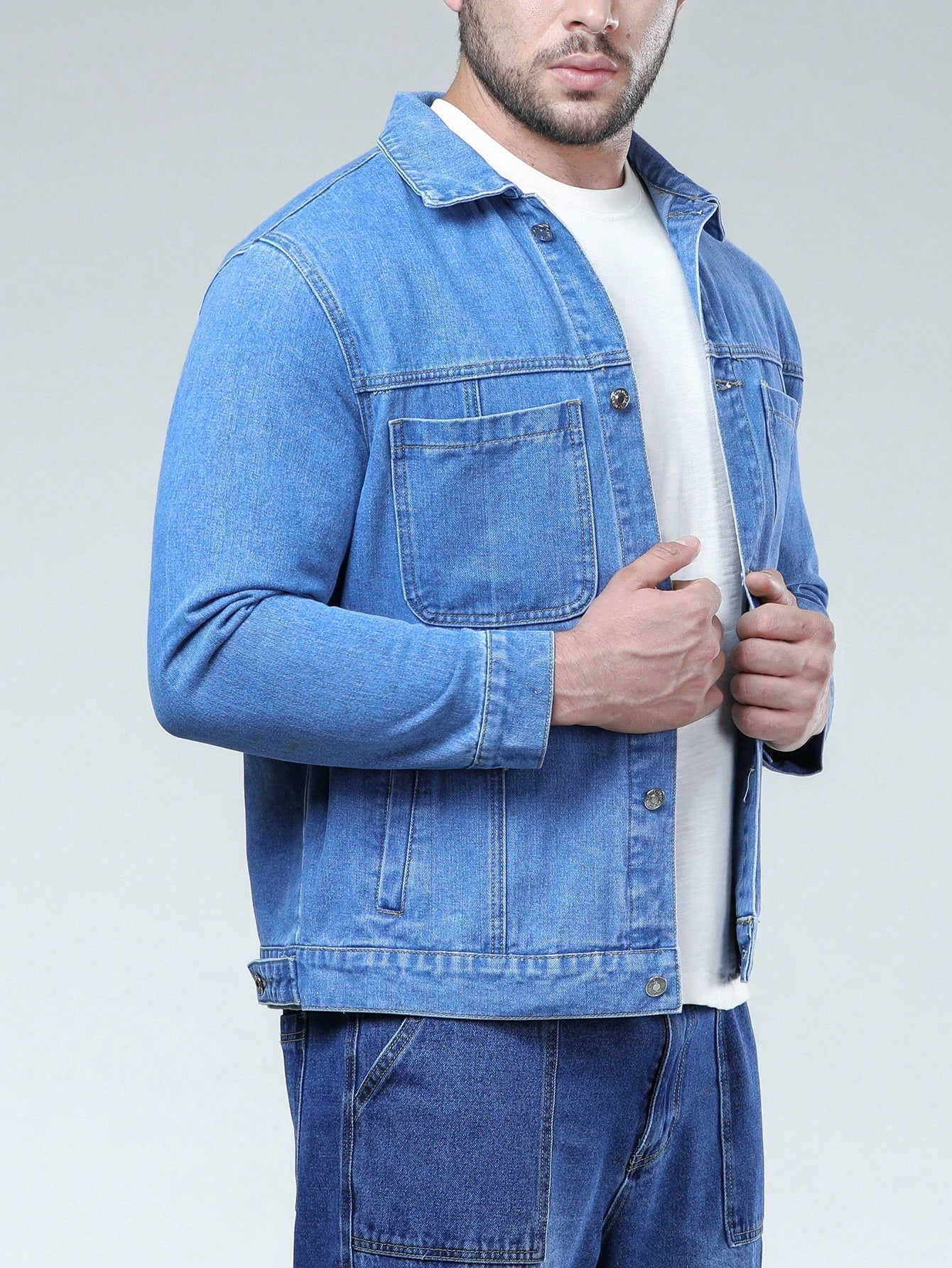 Men Plus Size Denim Jackets