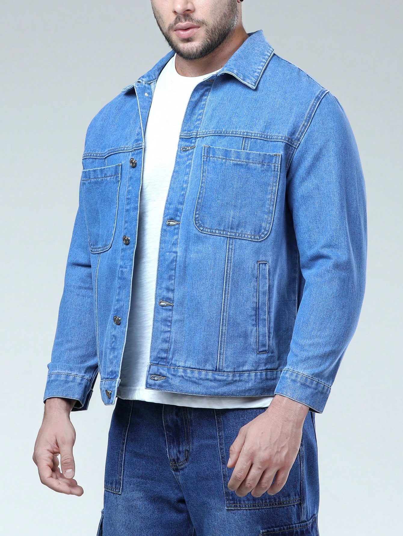 Men Plus Size Denim Jackets