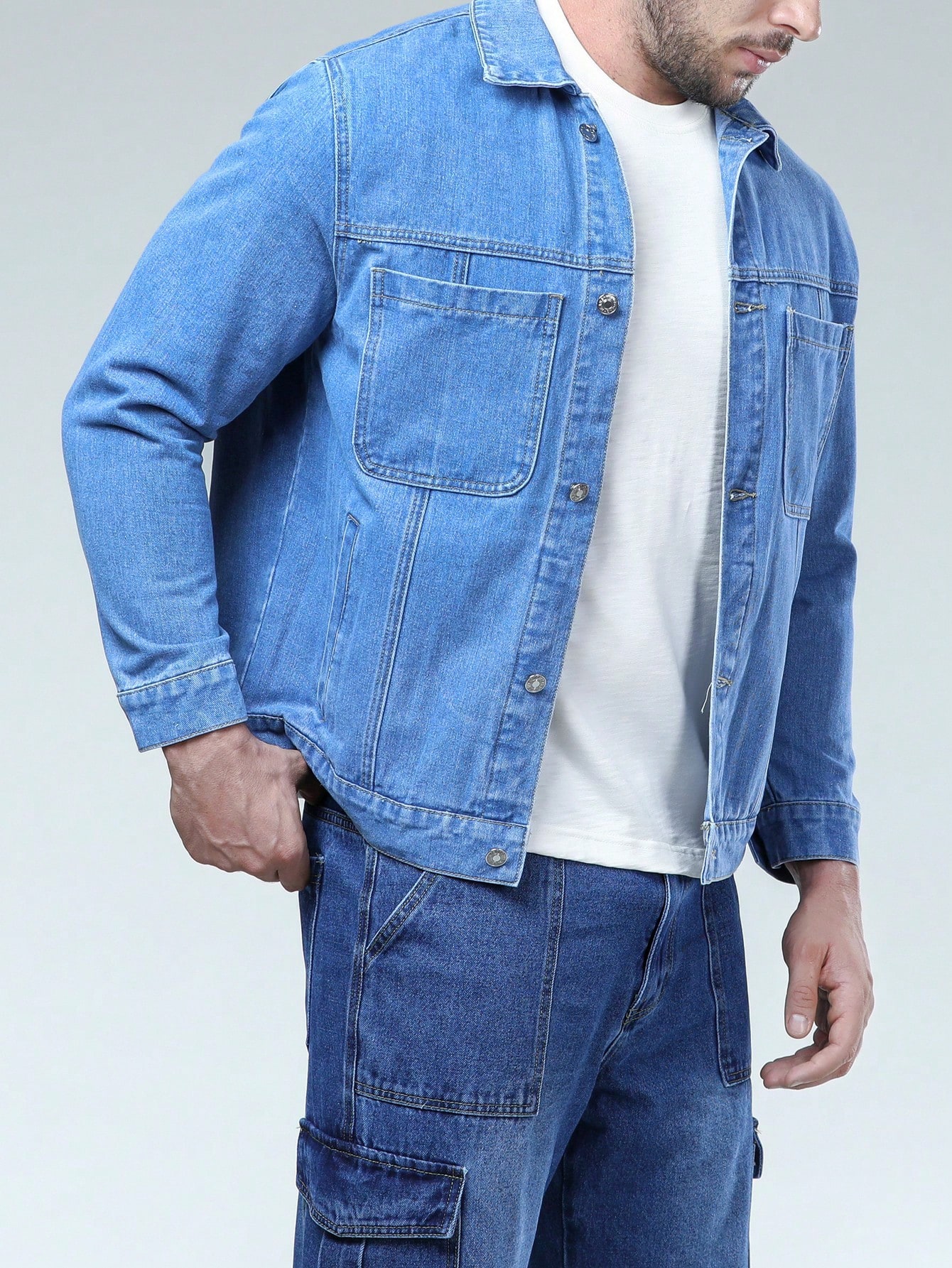 Men Plus Size Denim Jackets