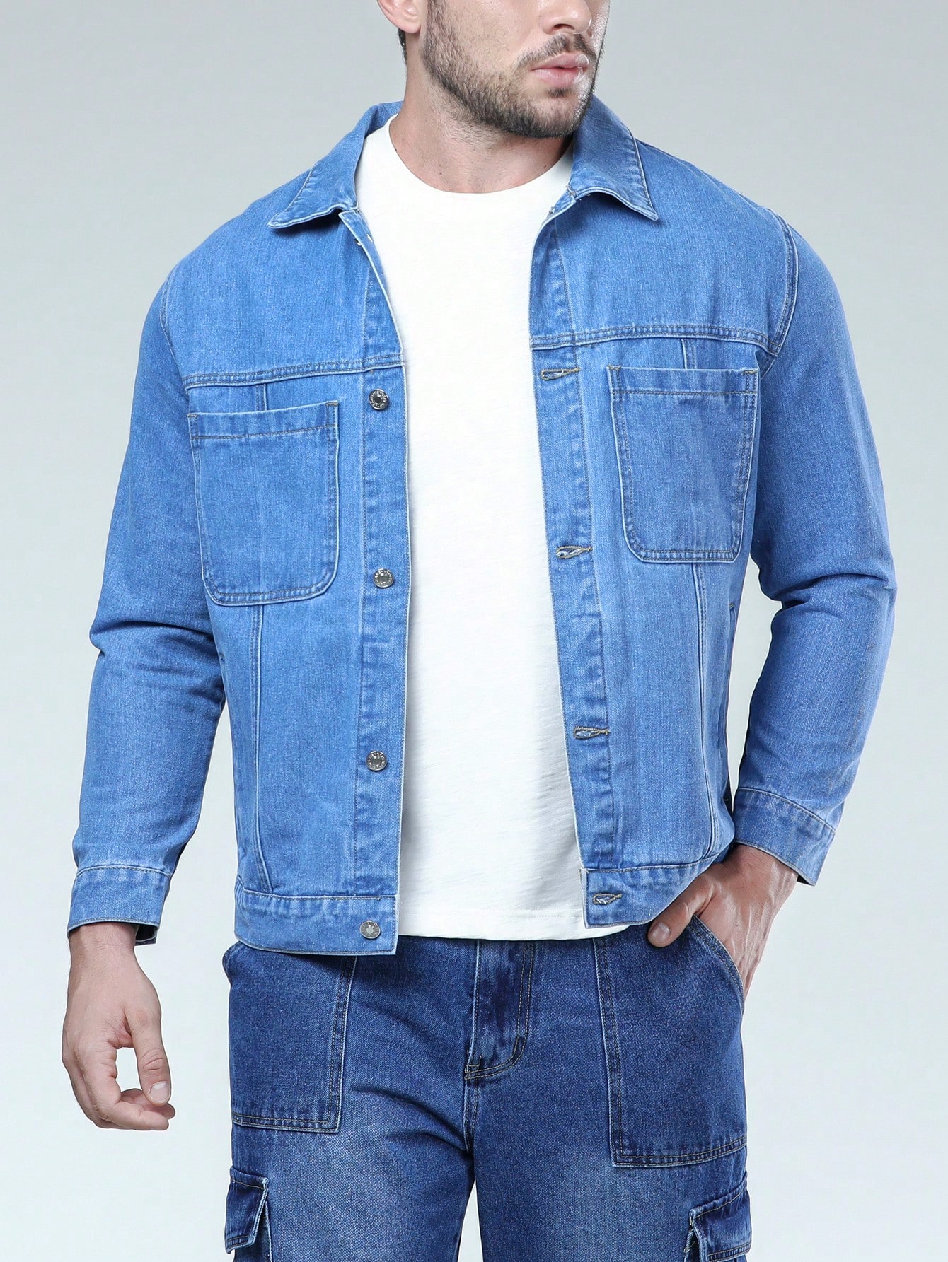 Men Plus Size Denim Jackets