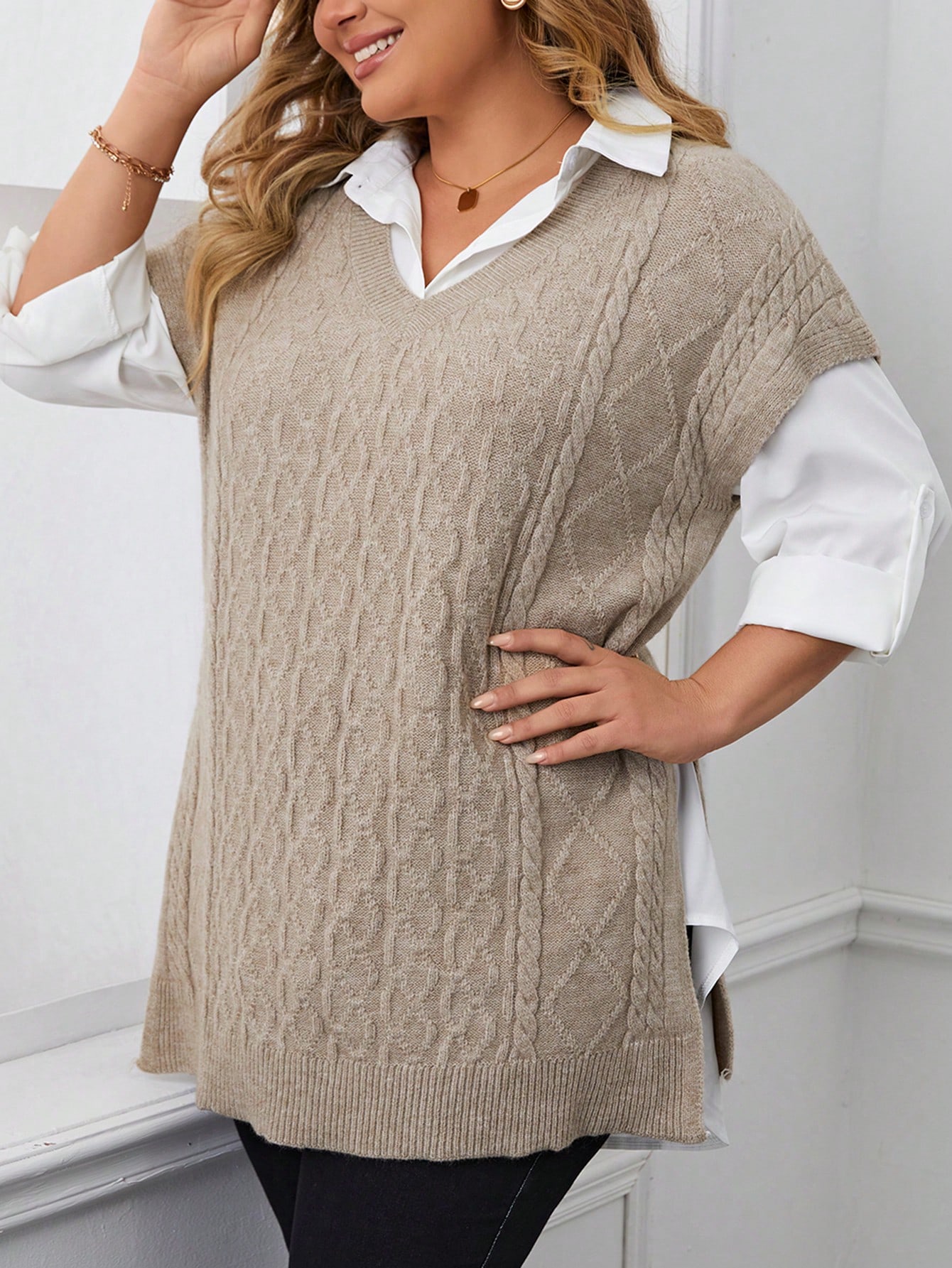 In Casual Plus Size Sweater Vests