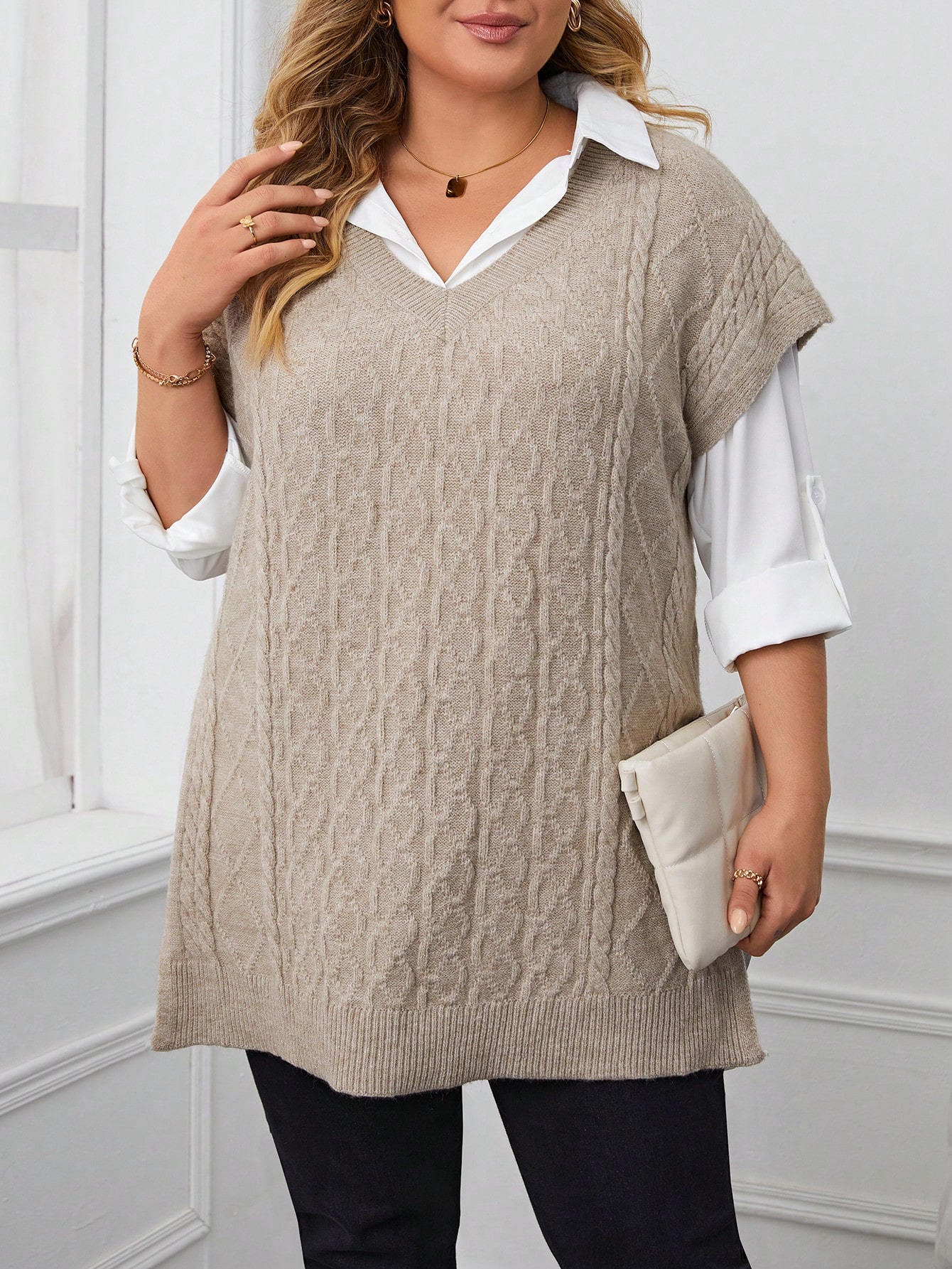 In Casual Plus Size Sweater Vests