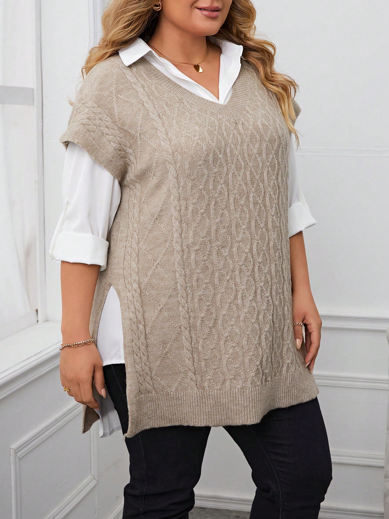 In Casual Plus Size Sweater Vests