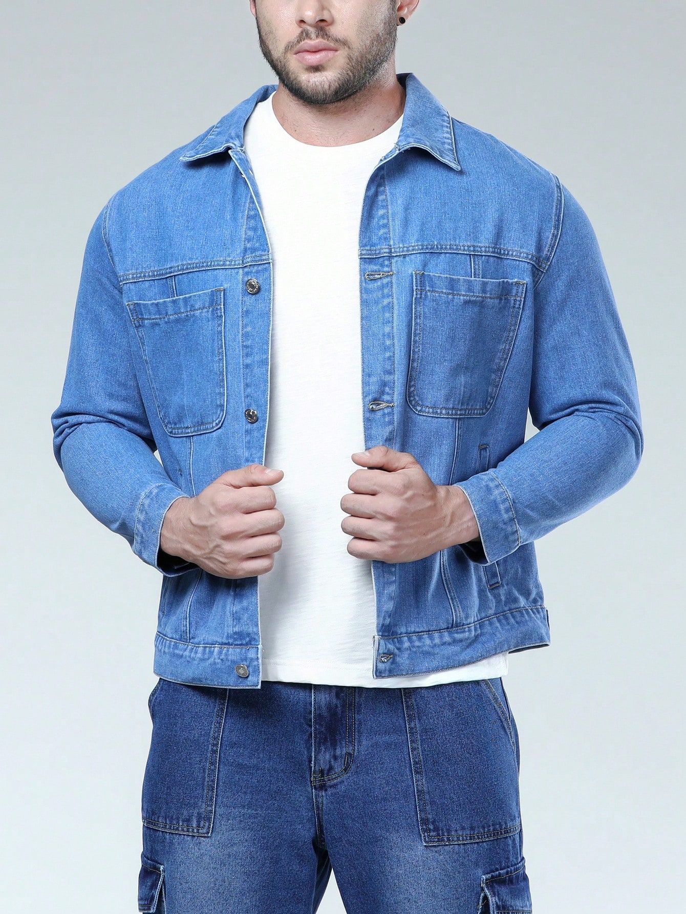 Men Plus Size Denim Jackets