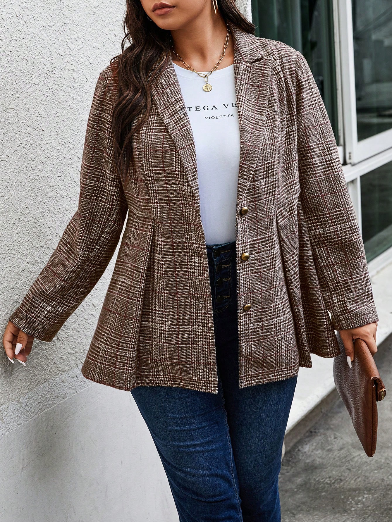 In Long Sleeve Plus Size Overcoats