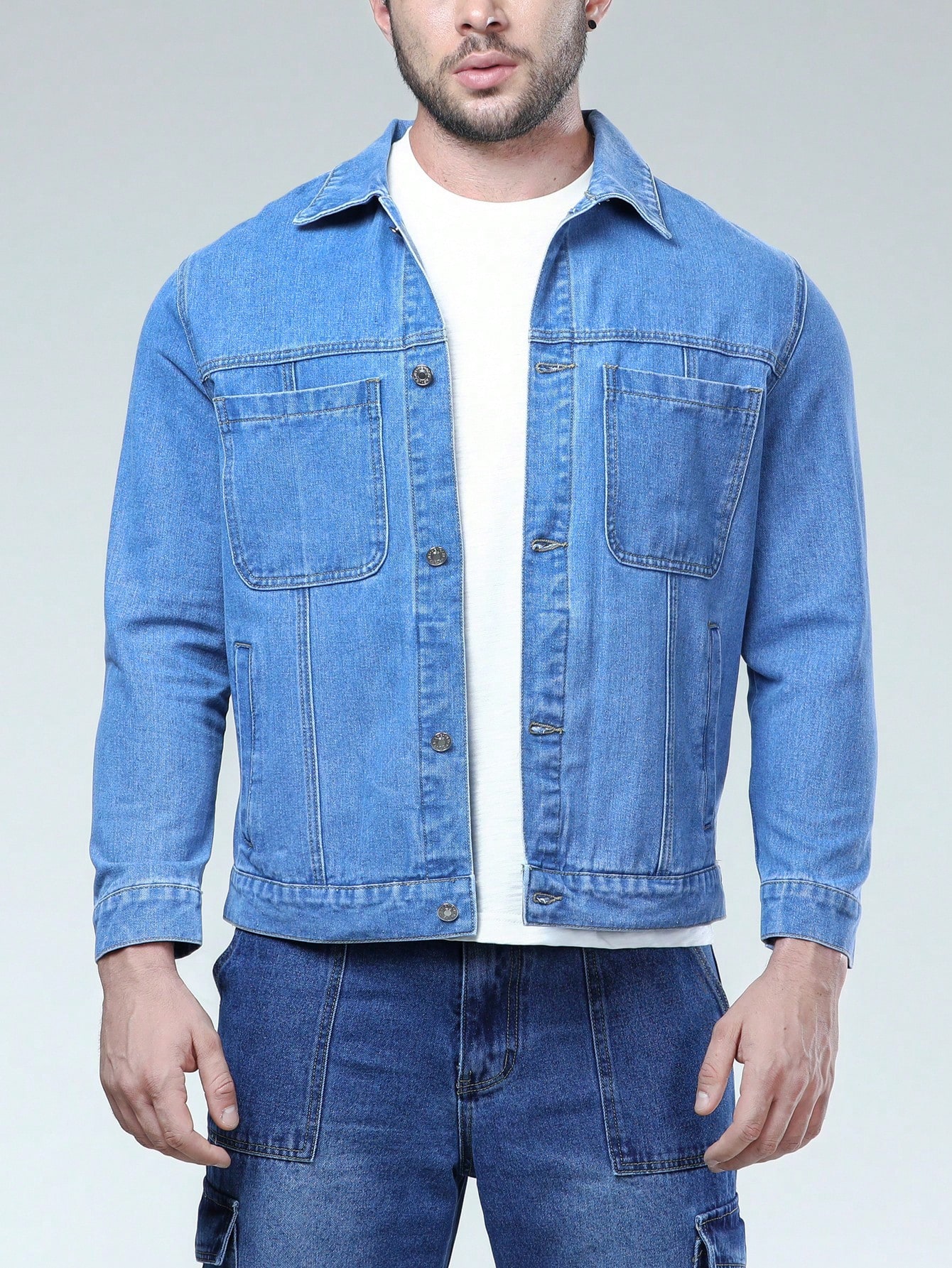 Men Plus Size Denim Jackets