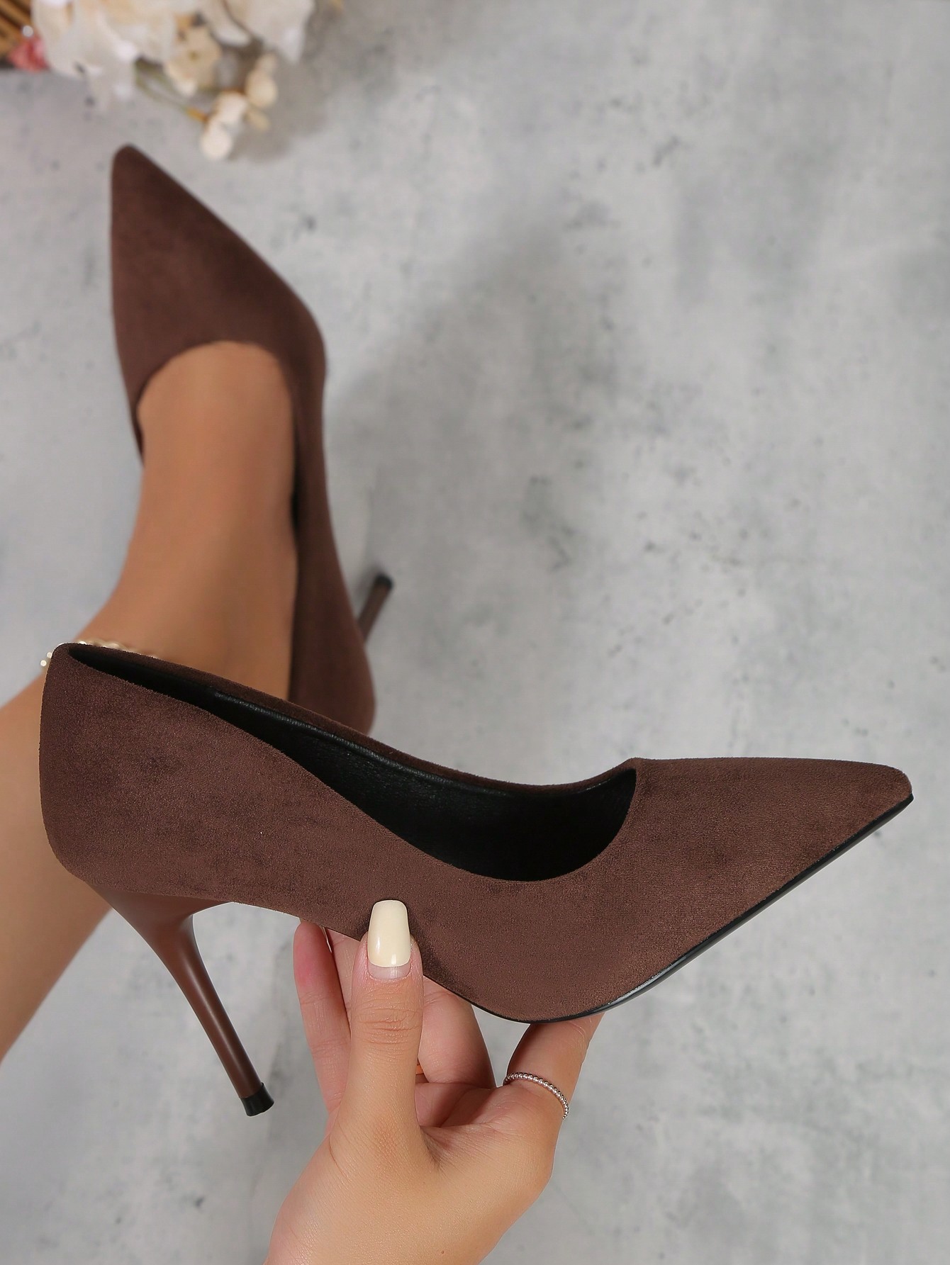 In Coffee Brown Women Pumps