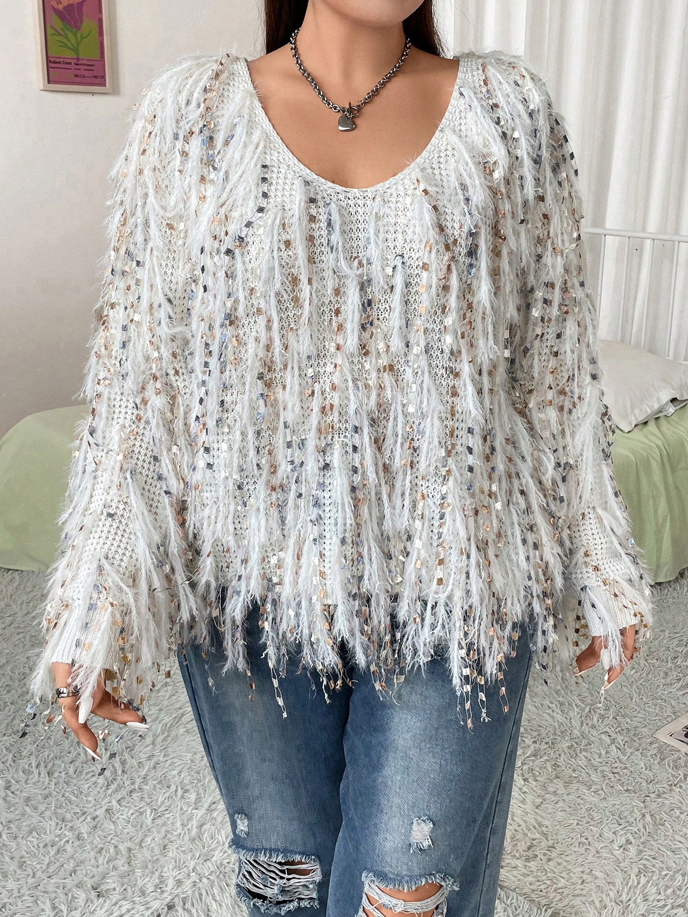 In White Plus Size Sweaters