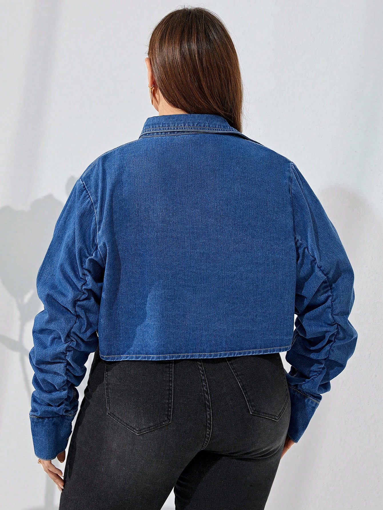 In Blue Plus Size Denim Tops