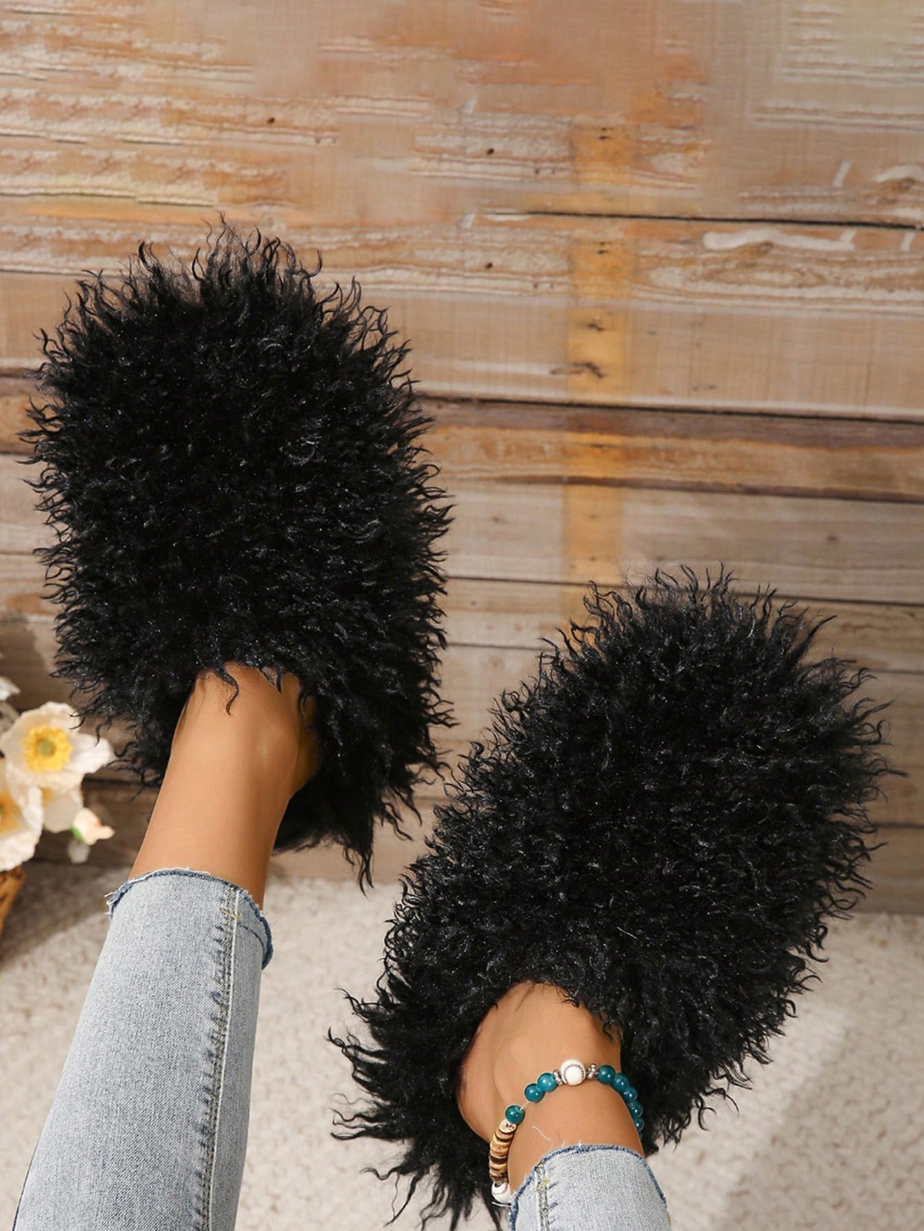 In Black Women Home Slippers