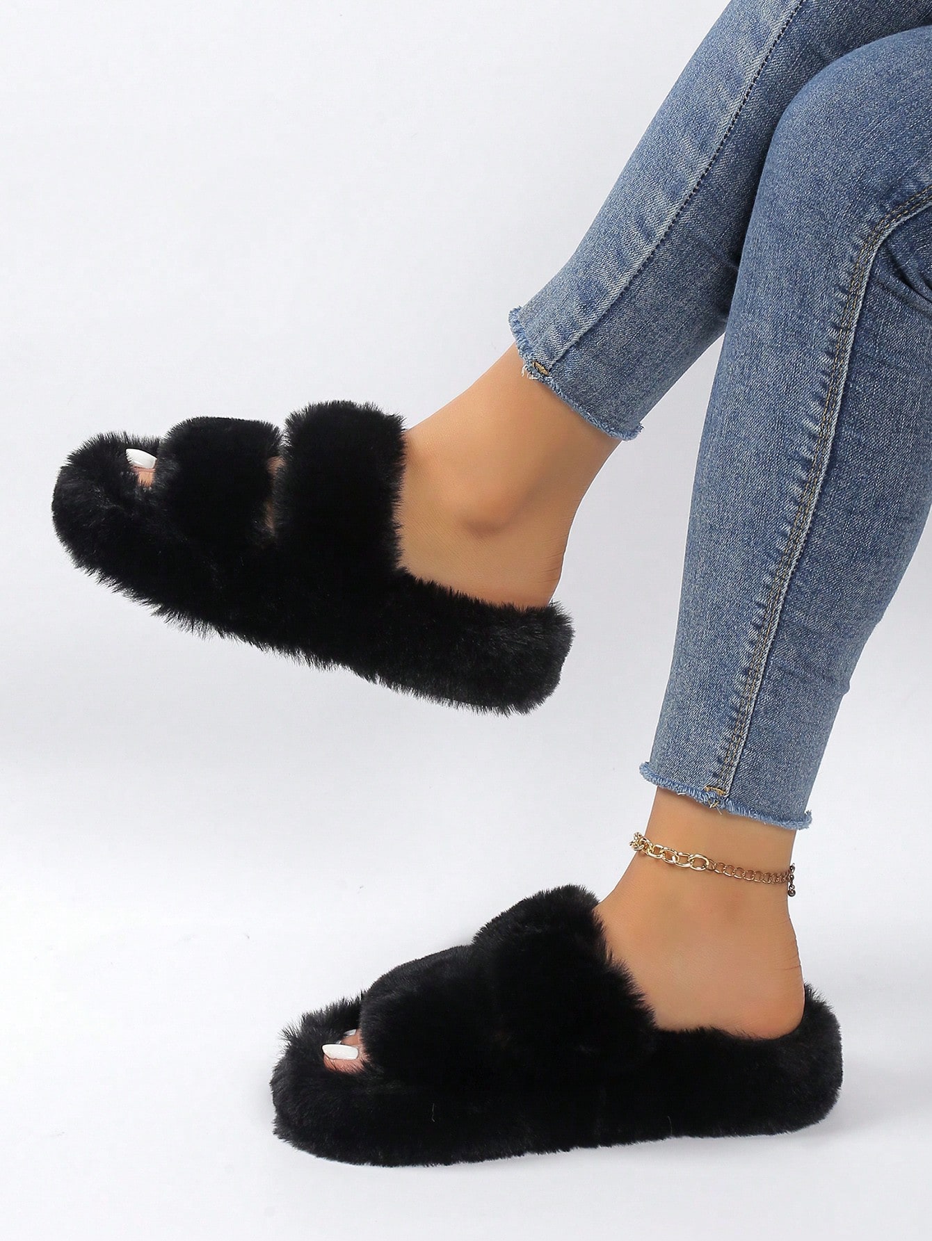 In Black Women Home Slippers