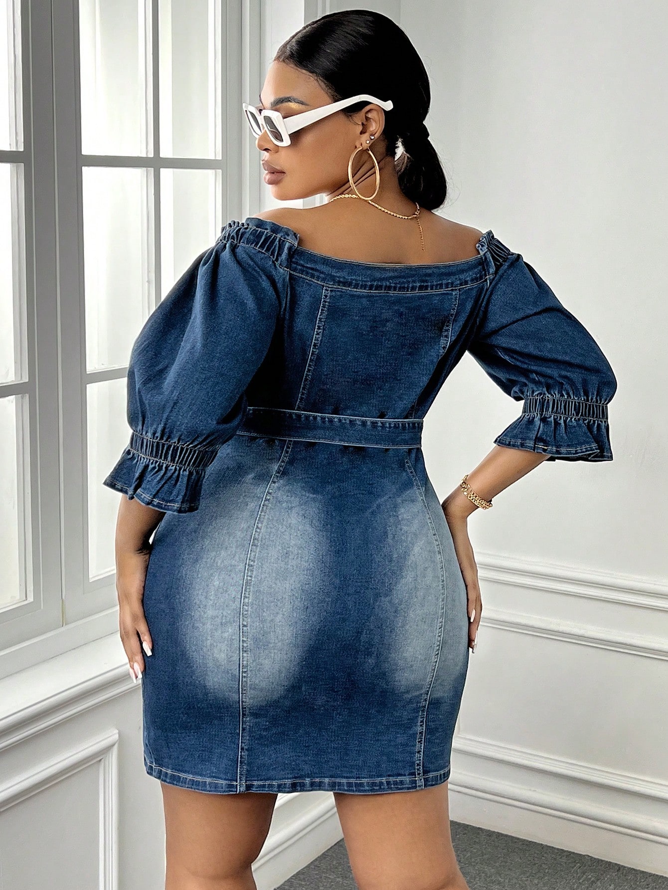 In Sexy Plus Size Denim Dresses