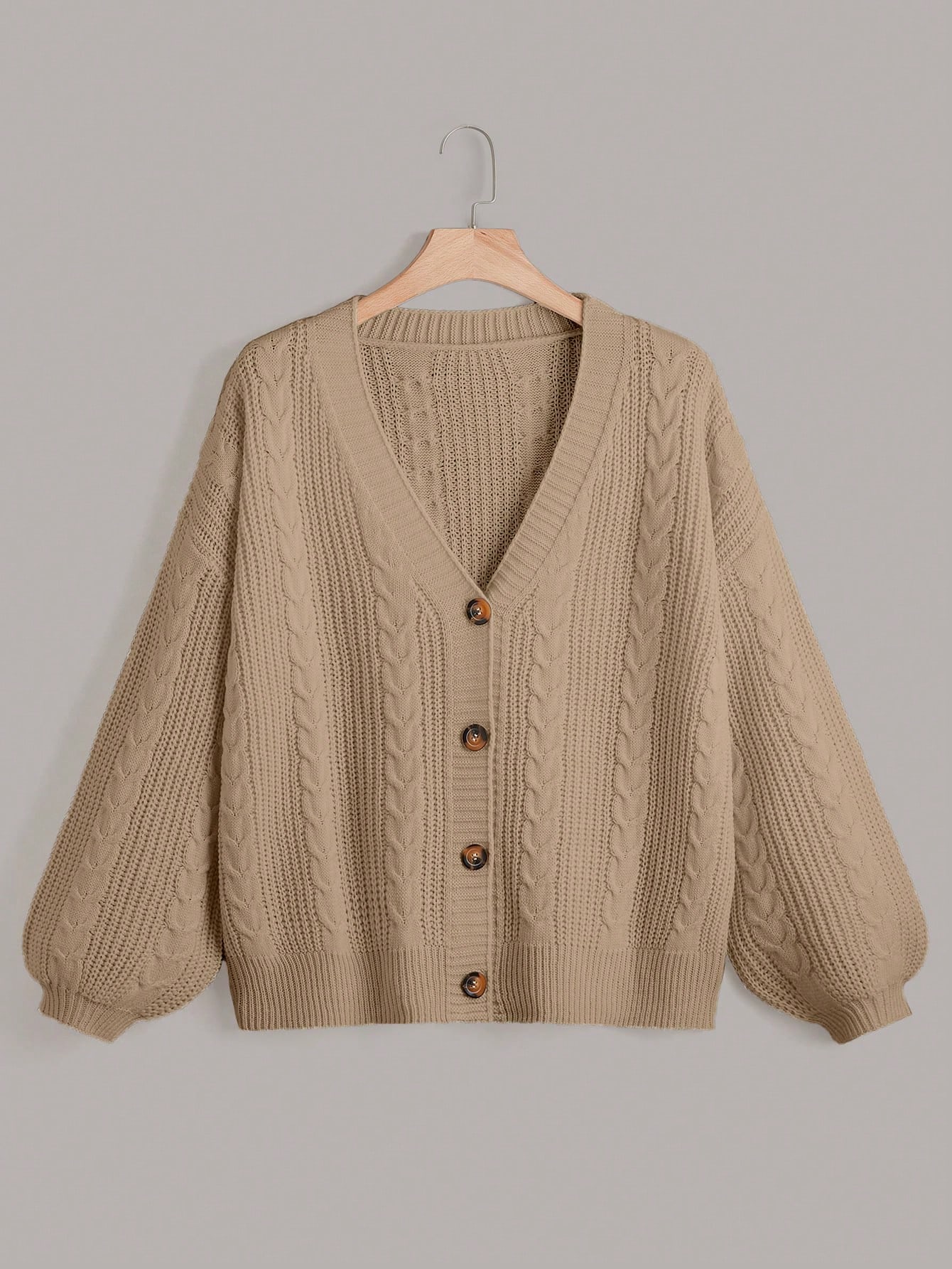 In Long Sleeve Plus Size Cardigans